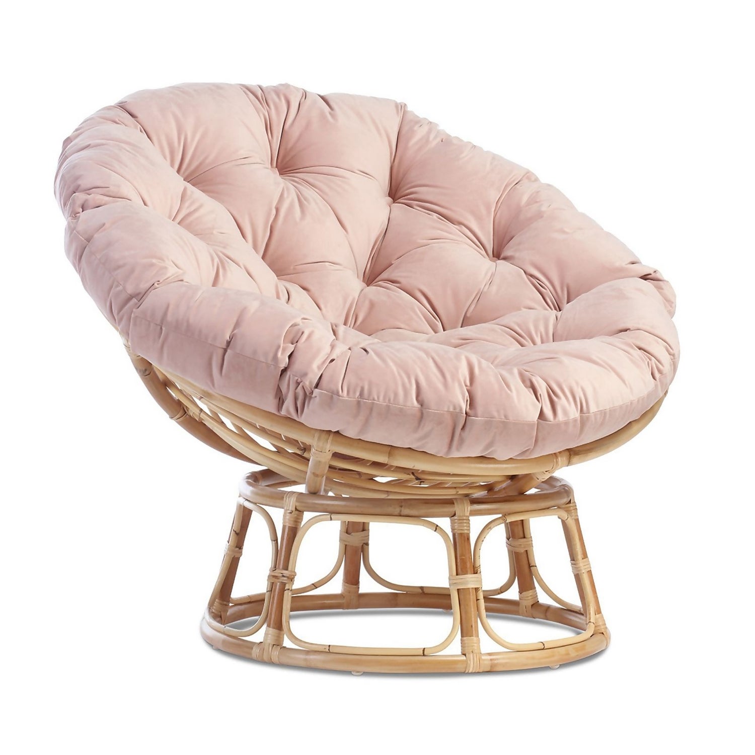 Velvet papasan chair top