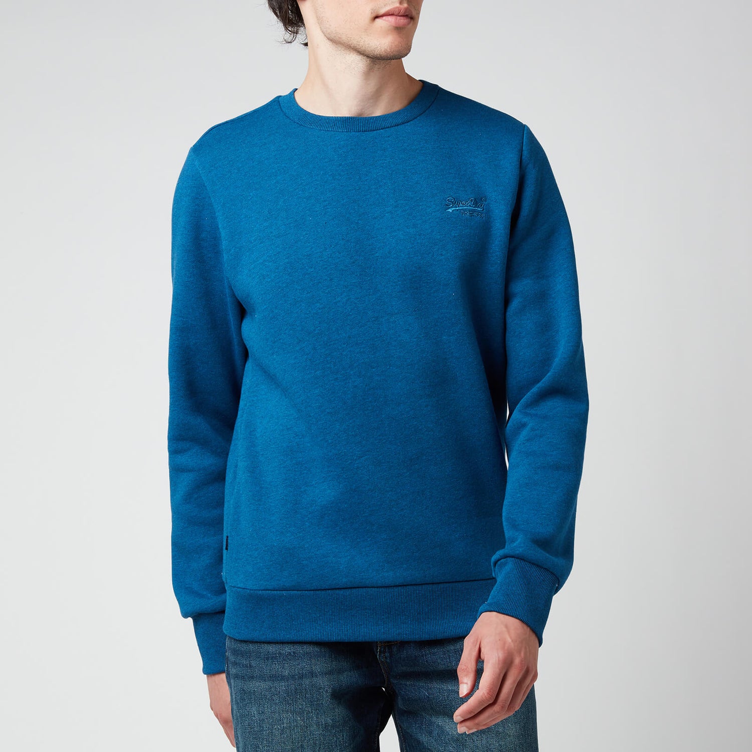 Superdry Men's Orange Label Classic Sweatshirt - Dark Cobalt Marl