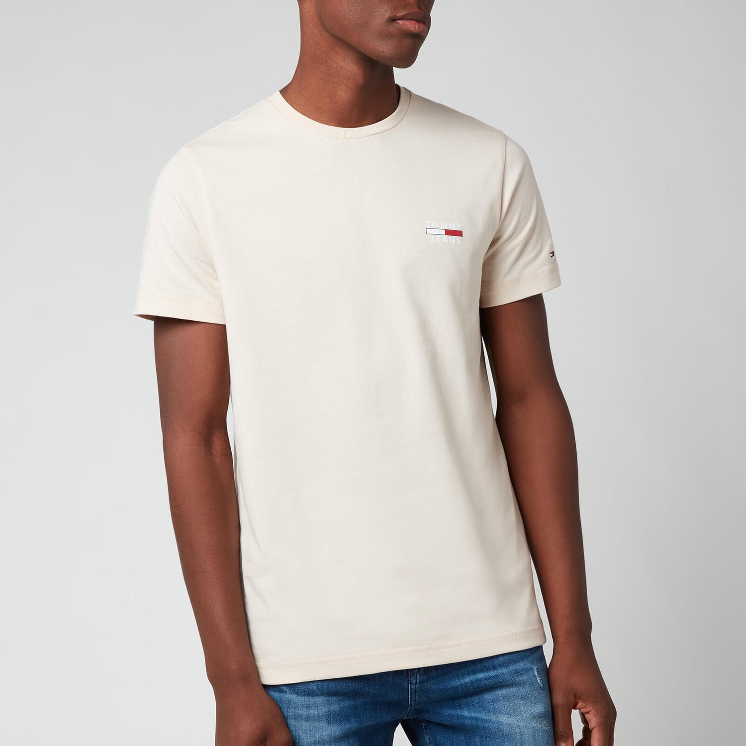Tommy Jeans Men's Chest Logo T-Shirt - Smooth Stone