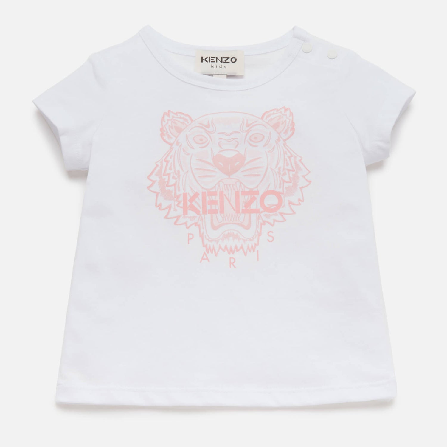 KENZO Toddlers' Tiger T-Shirt - Pink/Optic White - 6 - 9 Months