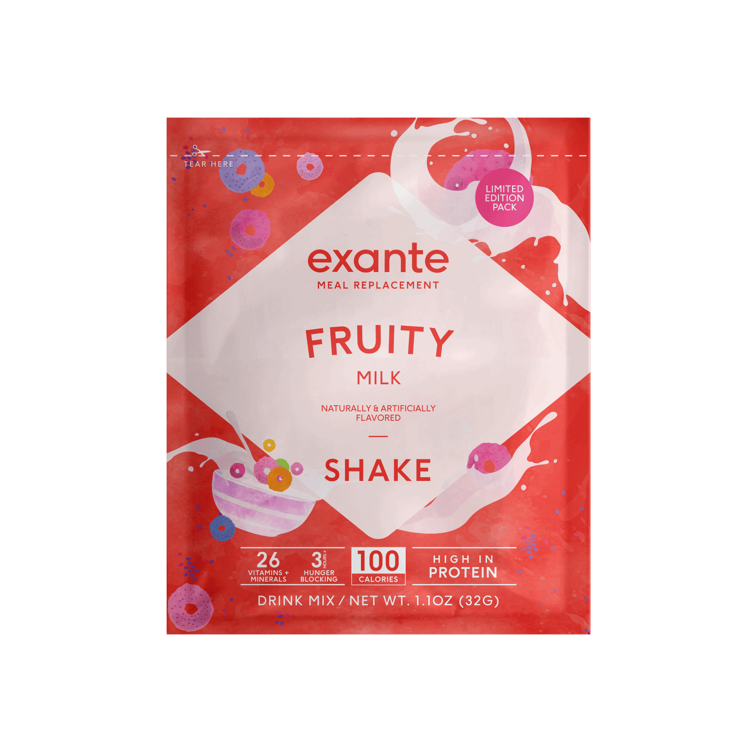 Exante Diet Meal Replacement Shake Fruity Cereal - Sample (USA)