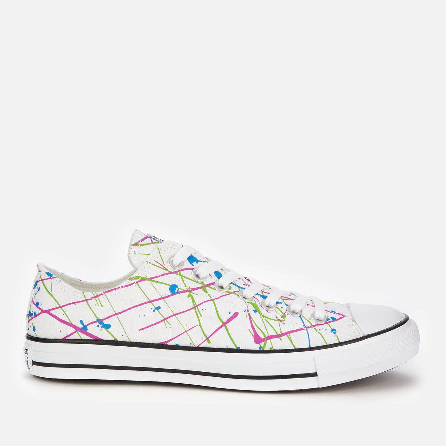 Converse Men's Chuck Taylor All Star Archive Paint Splatter Print Ox Trainers - White