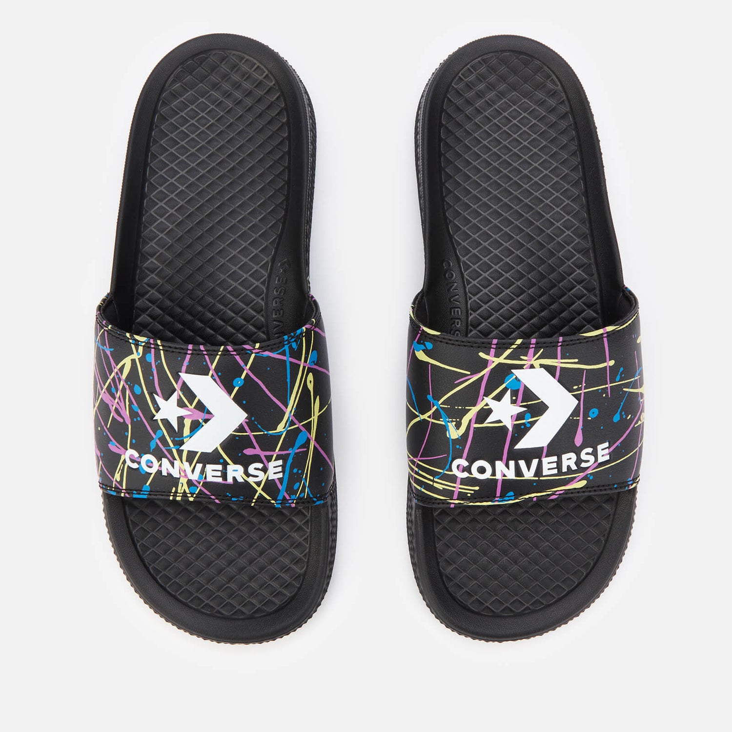 Converse Men's All Star Splatter Print Slide Sandals - Black