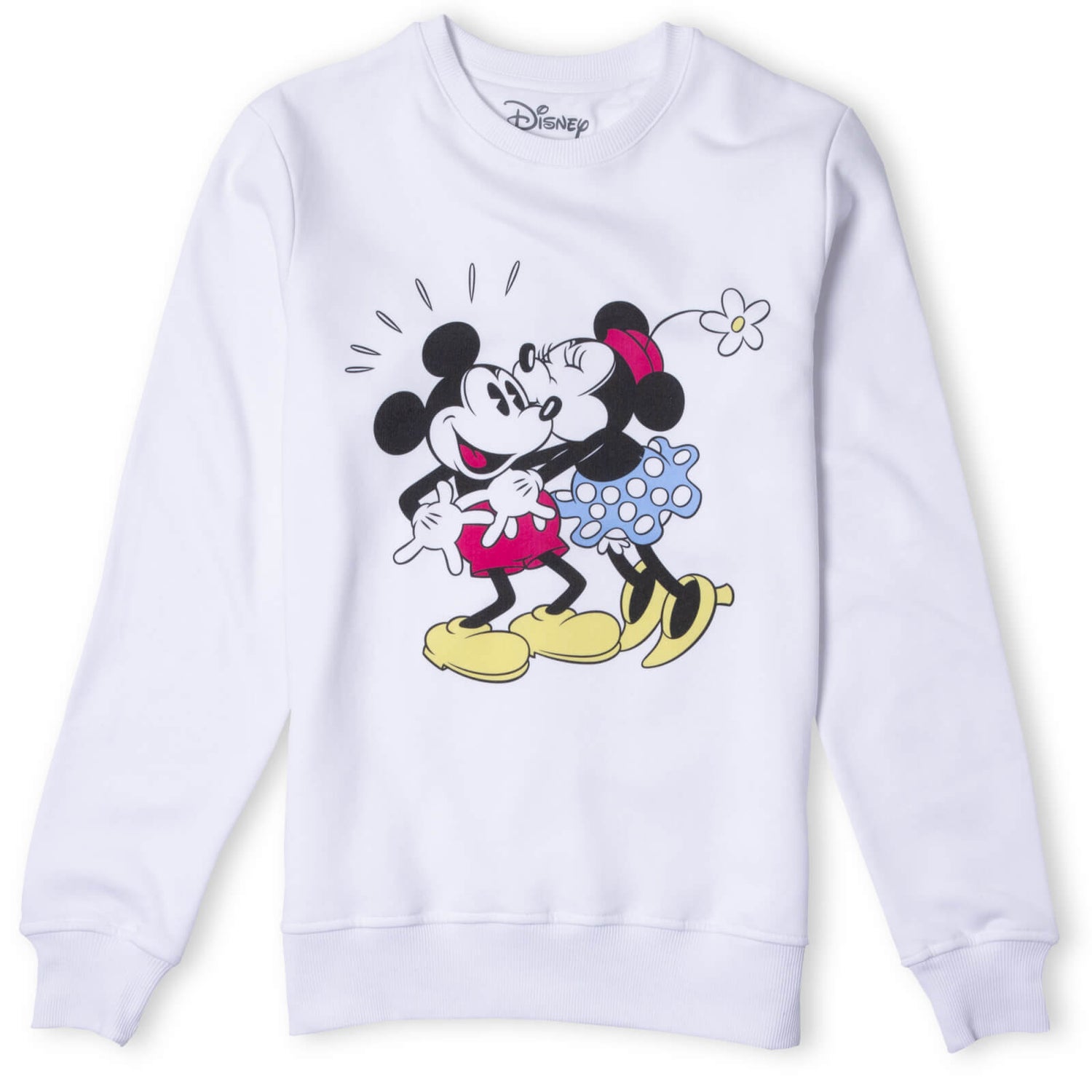 Disney Sweatshirt Baiser Minnie et Mickey - Blanc
