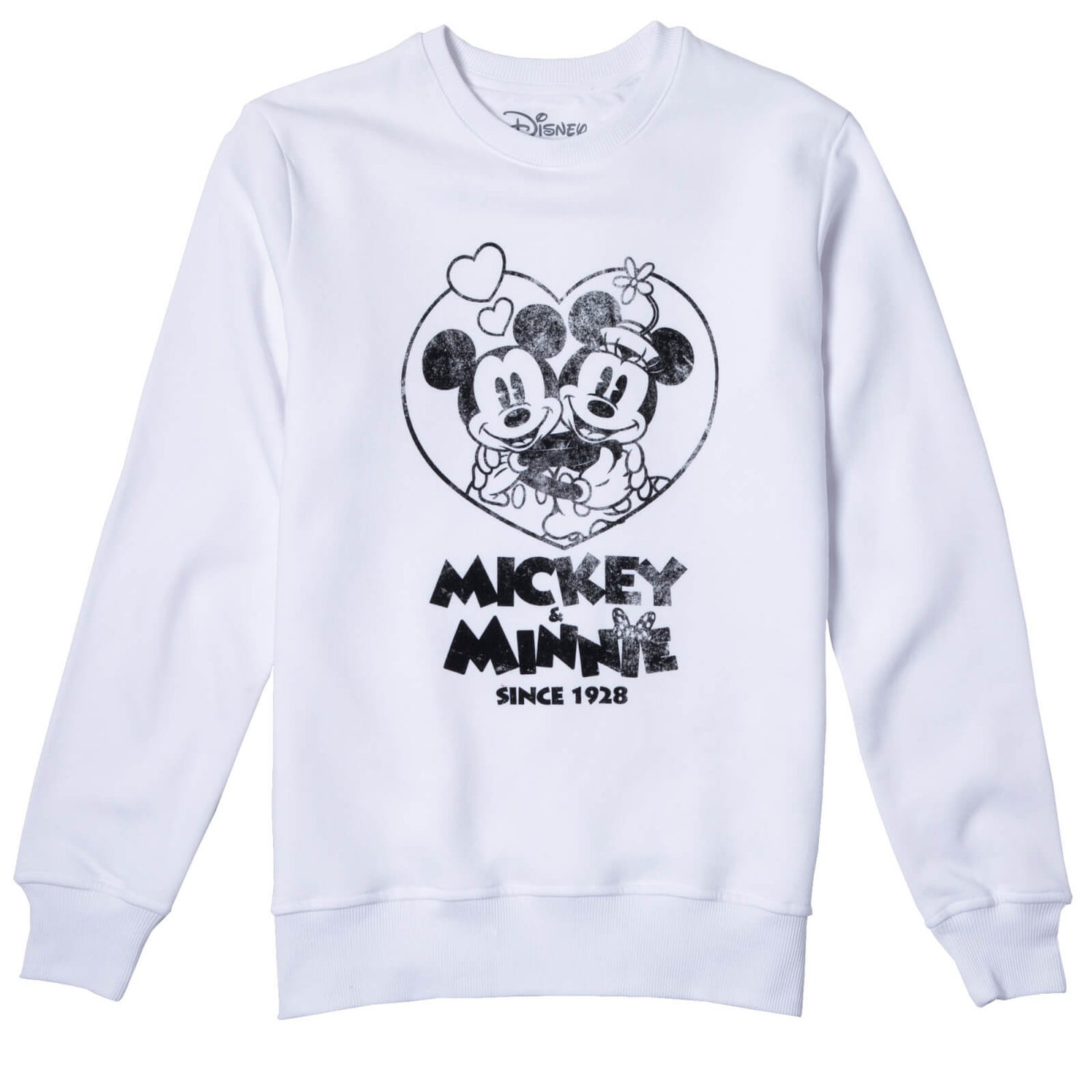 Disney Sweatshirt Minnie Et Mickey Since 1928 - Blanc
