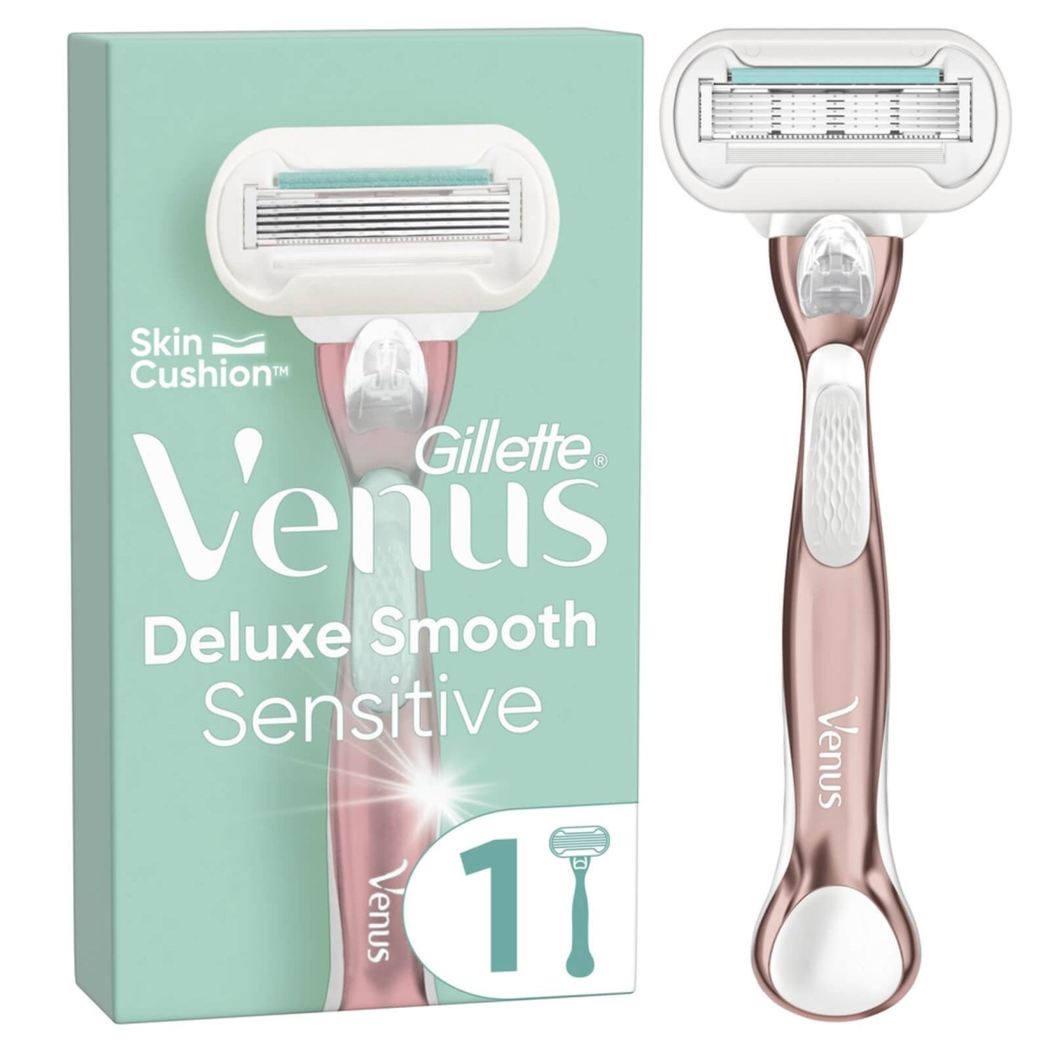 Maquinilla de afeitar Venus Deluxe Smooth Sensitive Rose Gold