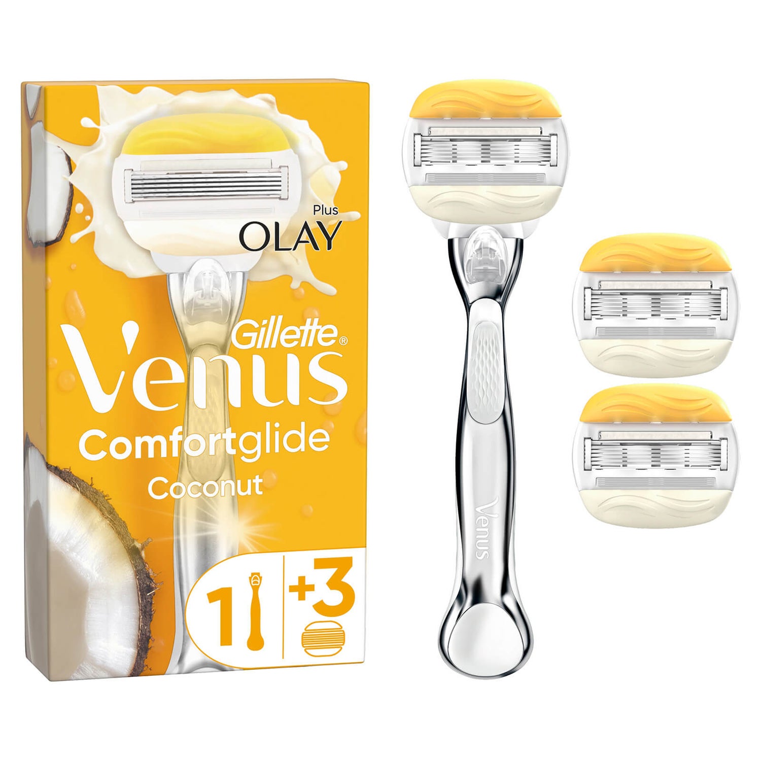 Venus ComfortGlide Coconut with Olay Platinum Razor Starter Pack