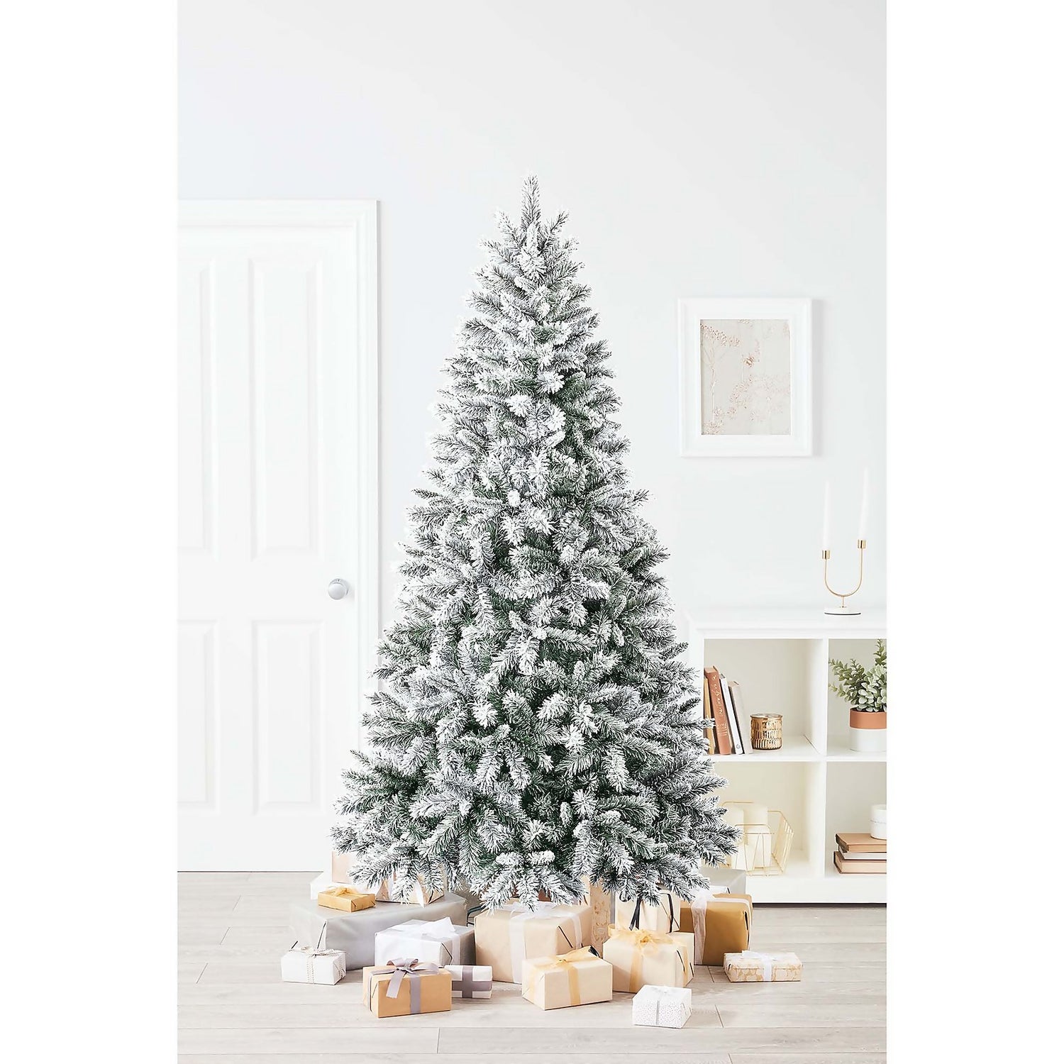7ft snowy cheap christmas trees
