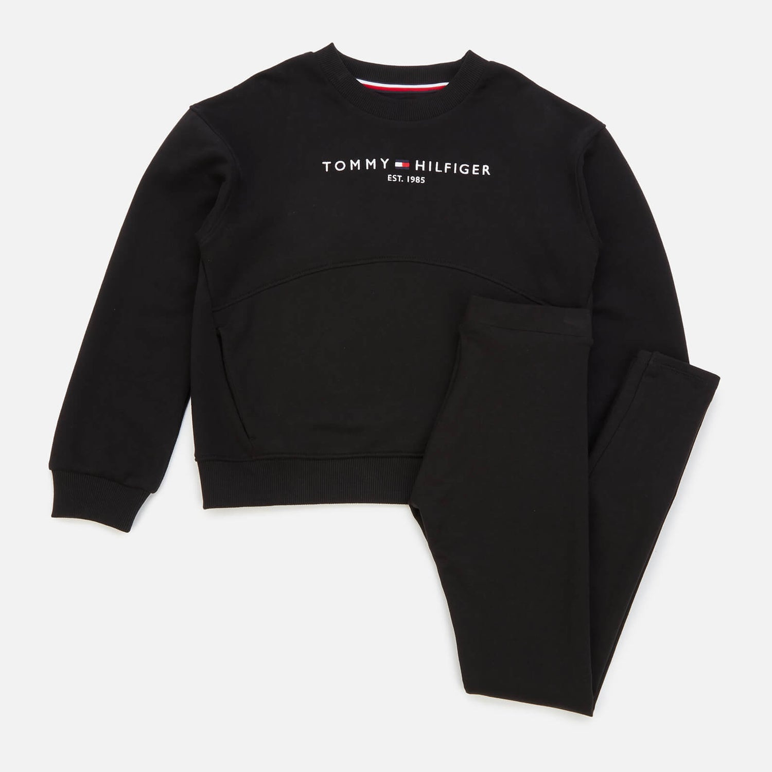 Tommy Hilfiger Girls' Essential Sweatshirt and Leggings Set - Black