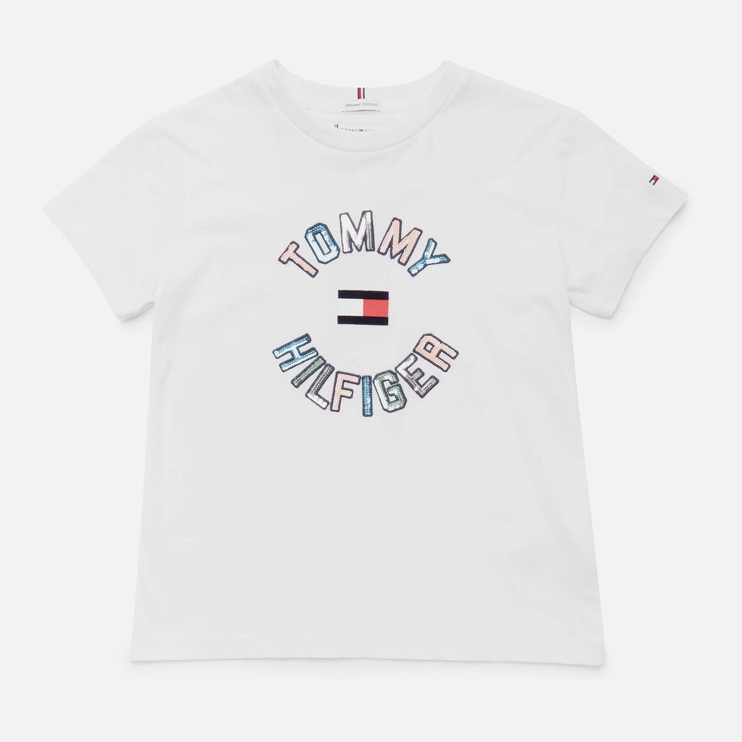 Tommy Hilfiger Girls' Sequins T-Shirt - White