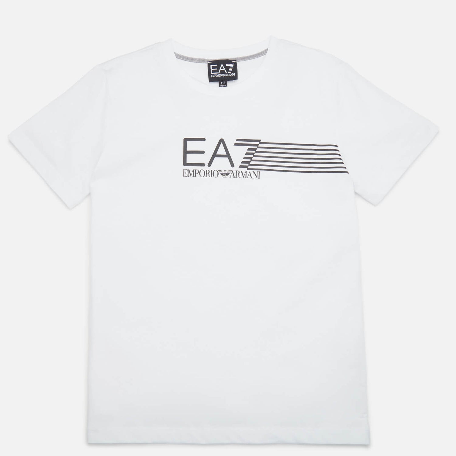 EA7 Boys' Train Lines T-Shirt - White