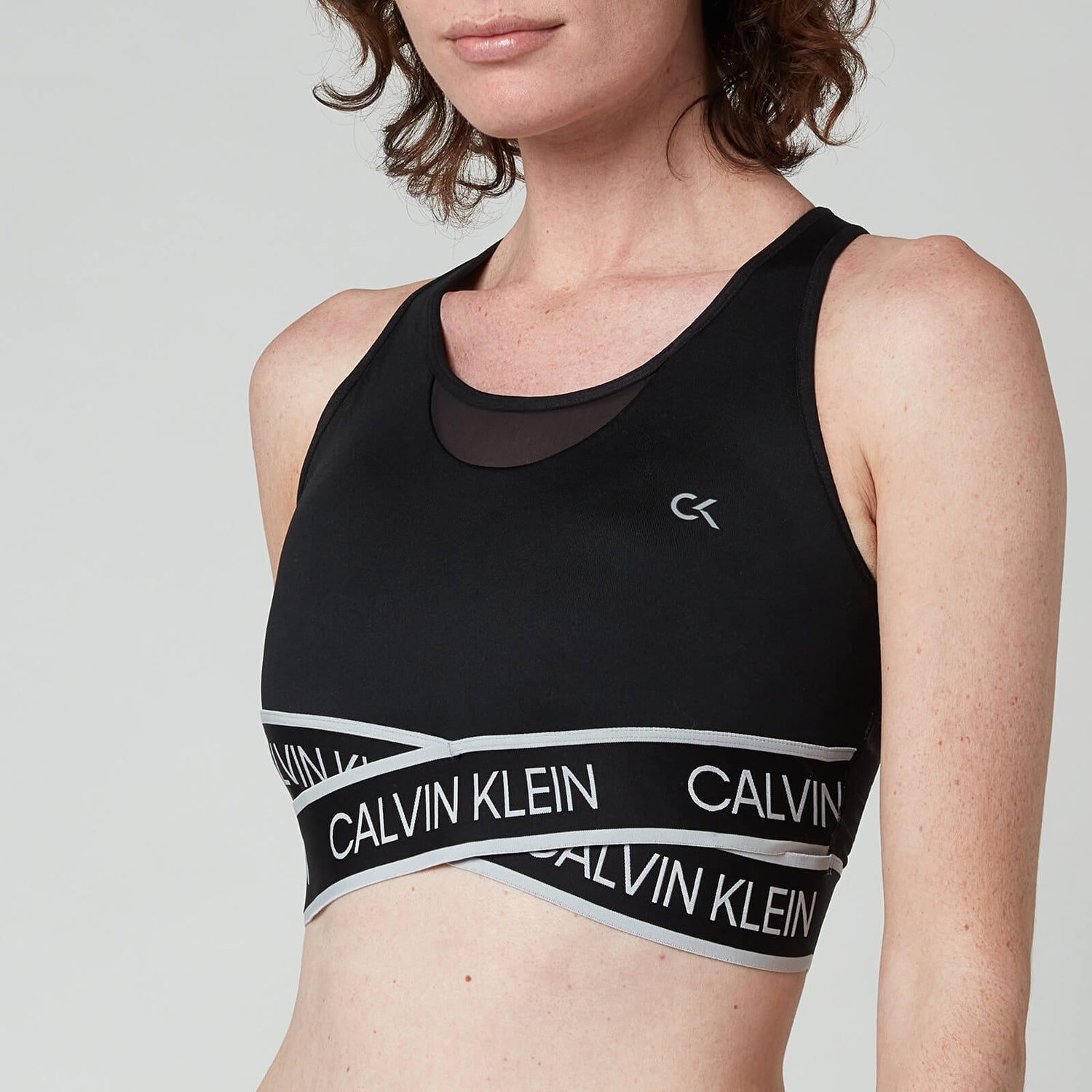 Calvin Klein Performance Women's Active Icon Medium Support Sports Bra - CK Black