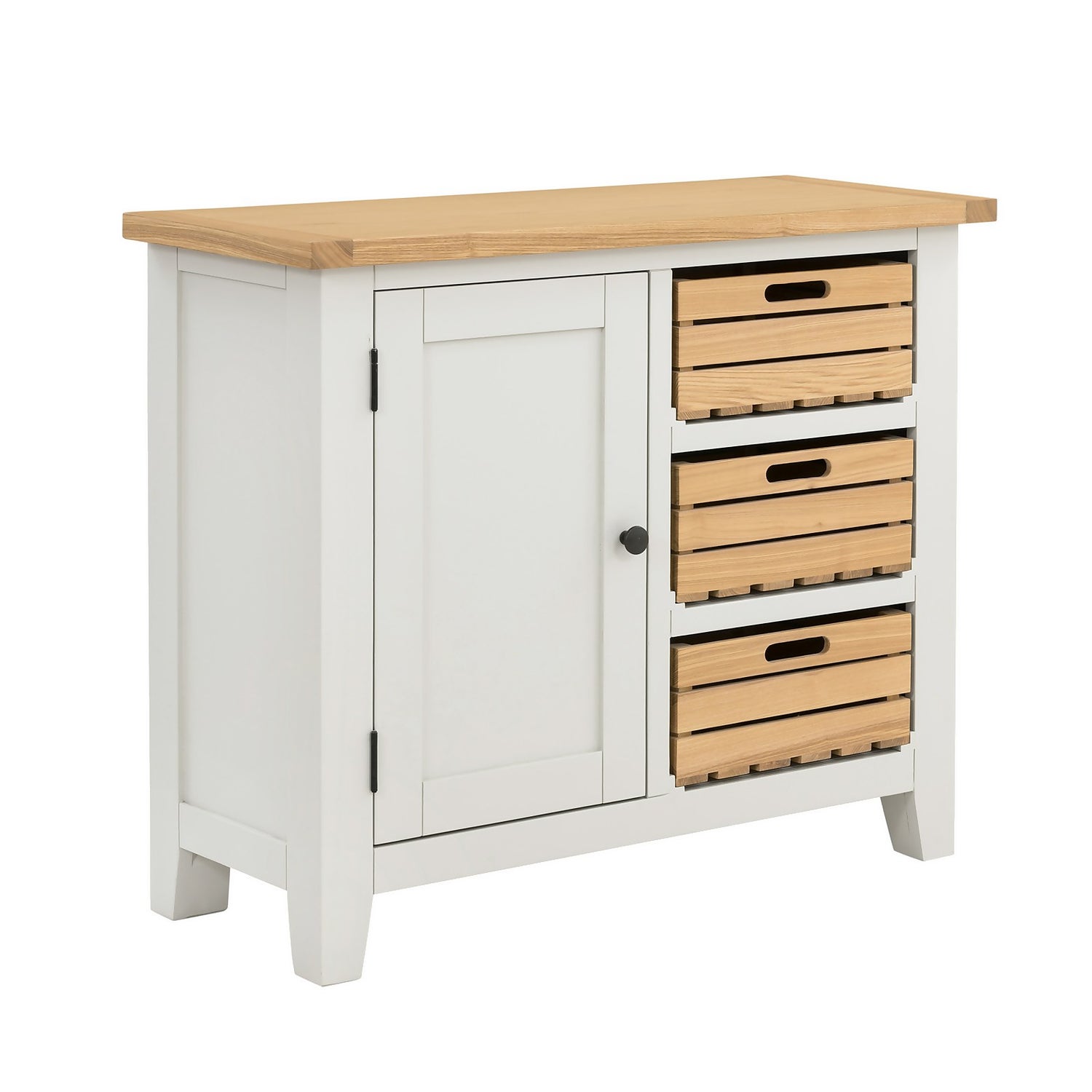 Ivory and oak store sideboard