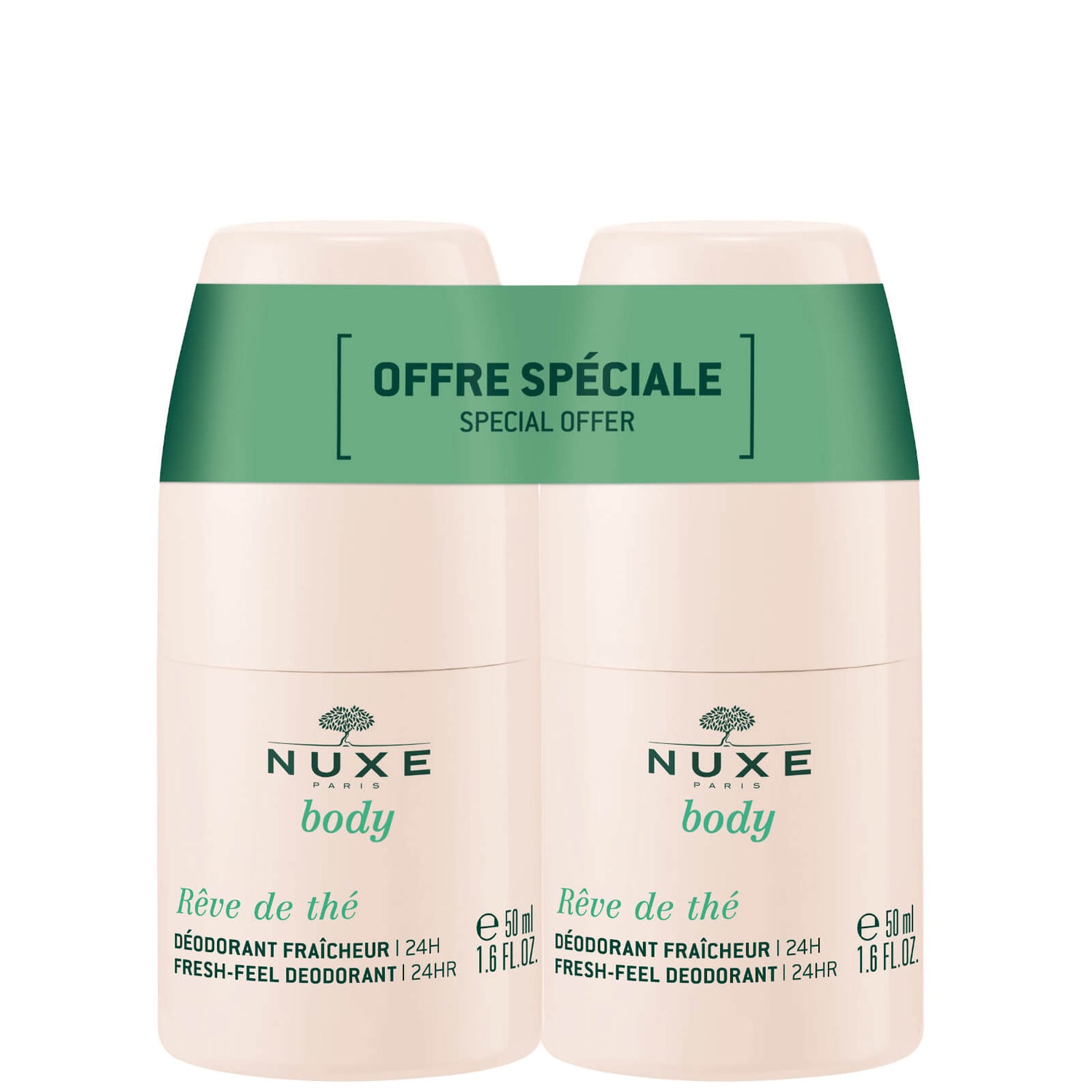 NUXE Body Rêve de thé Fresh-Feel Deodorant 24hr Duo 2 x 50ml