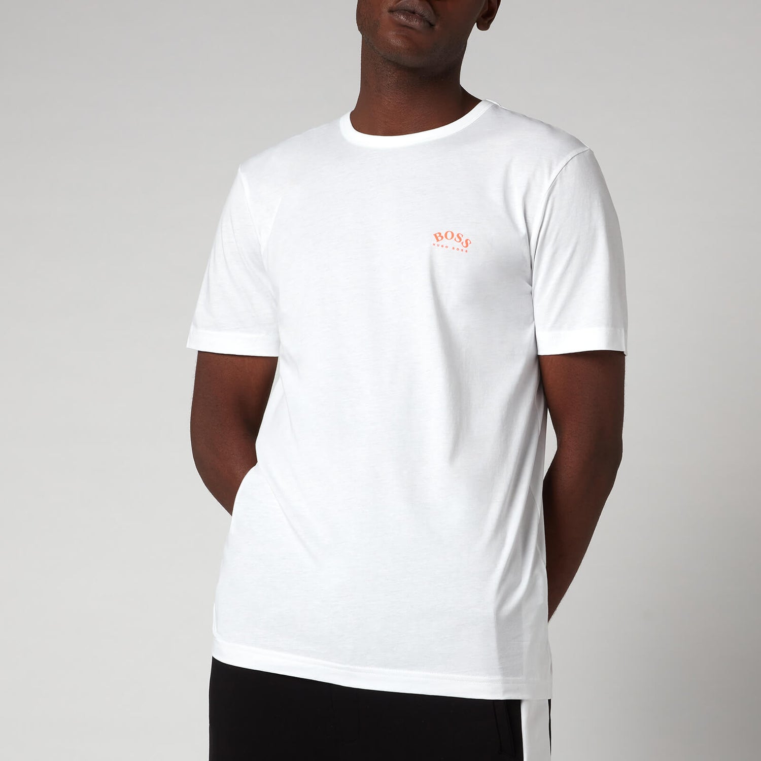 BOSS Athleisure Men's Curved Logo T-Shirt - Natural