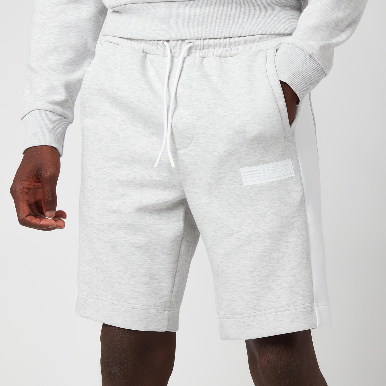 BOSS Athleisure Men's Headlo Batch Shorts - Pastel Grey