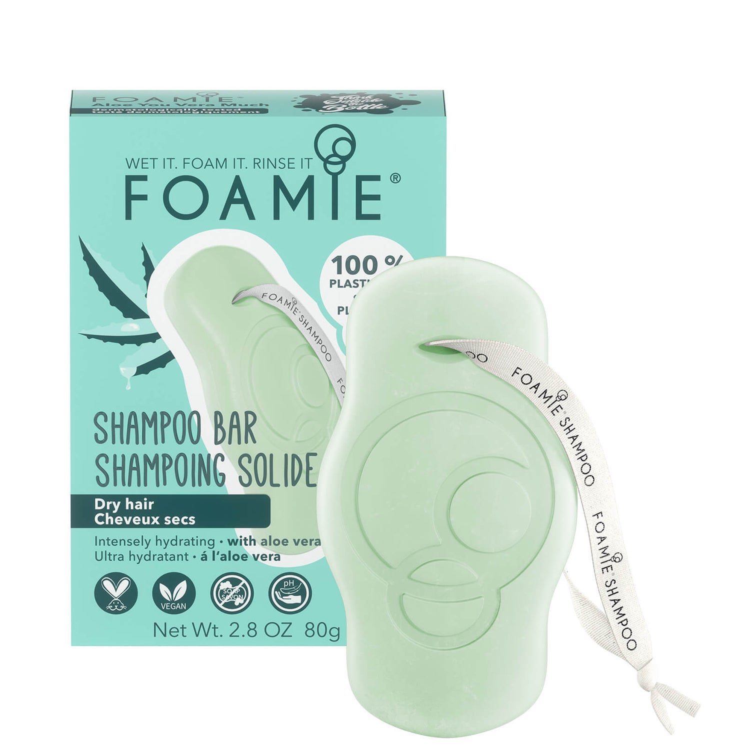 FOAMIE Shampoo Bar - Aloe Vera for Dry Hair