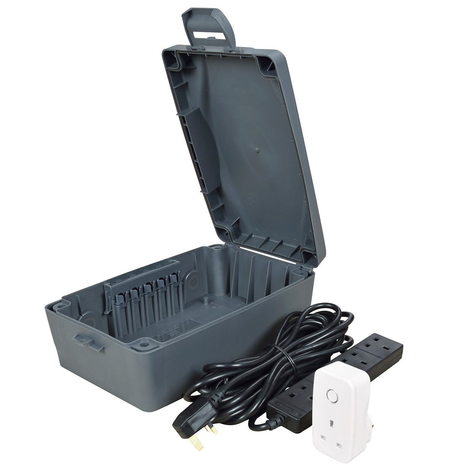 D-Line Outdoor Weatherproof Electrical Cable Box, IP54 Rated for Safe  Outdoor Use, Power Strip Enclosure