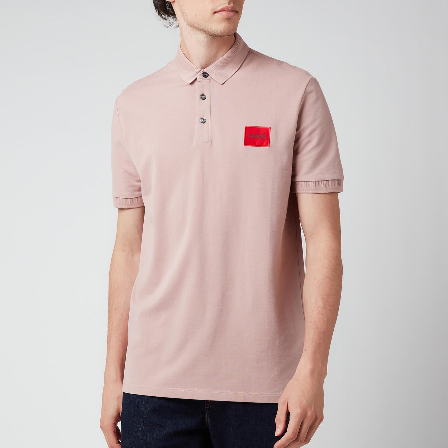HUGO Men's Slim Fit Pique Polo Shirt - Light Pink