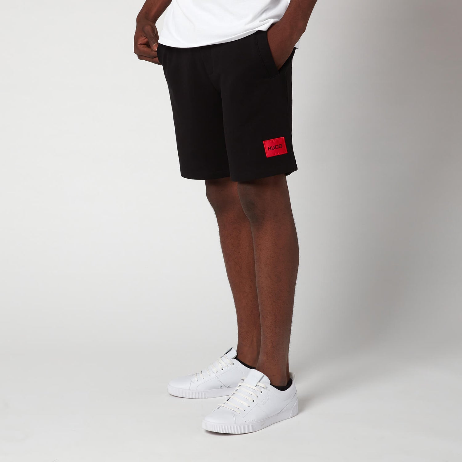 HUGO Men's Relaxed Fit Sweat Shorts - Black