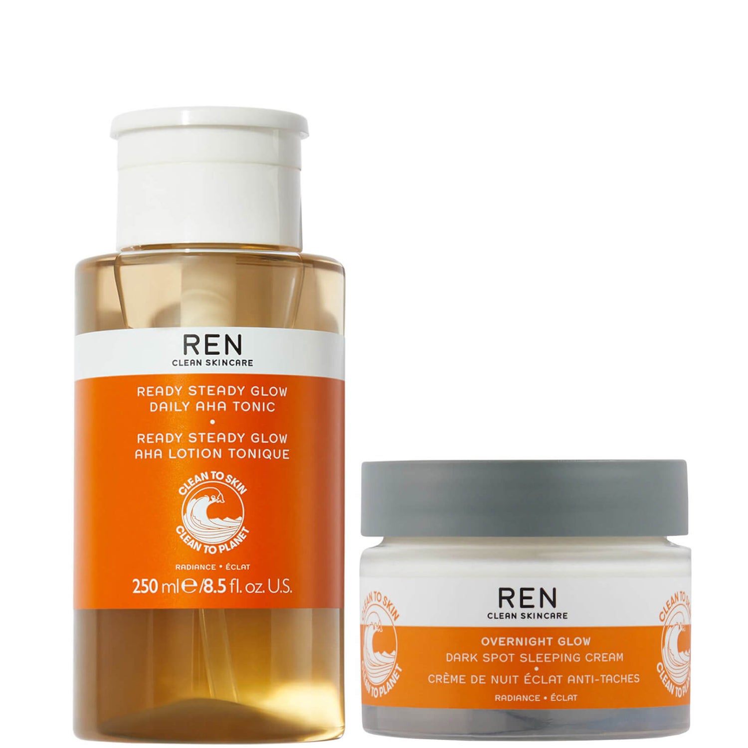 Набор средств по уходу за кожей REN Clean Skincare The Radiance Night Time Duo