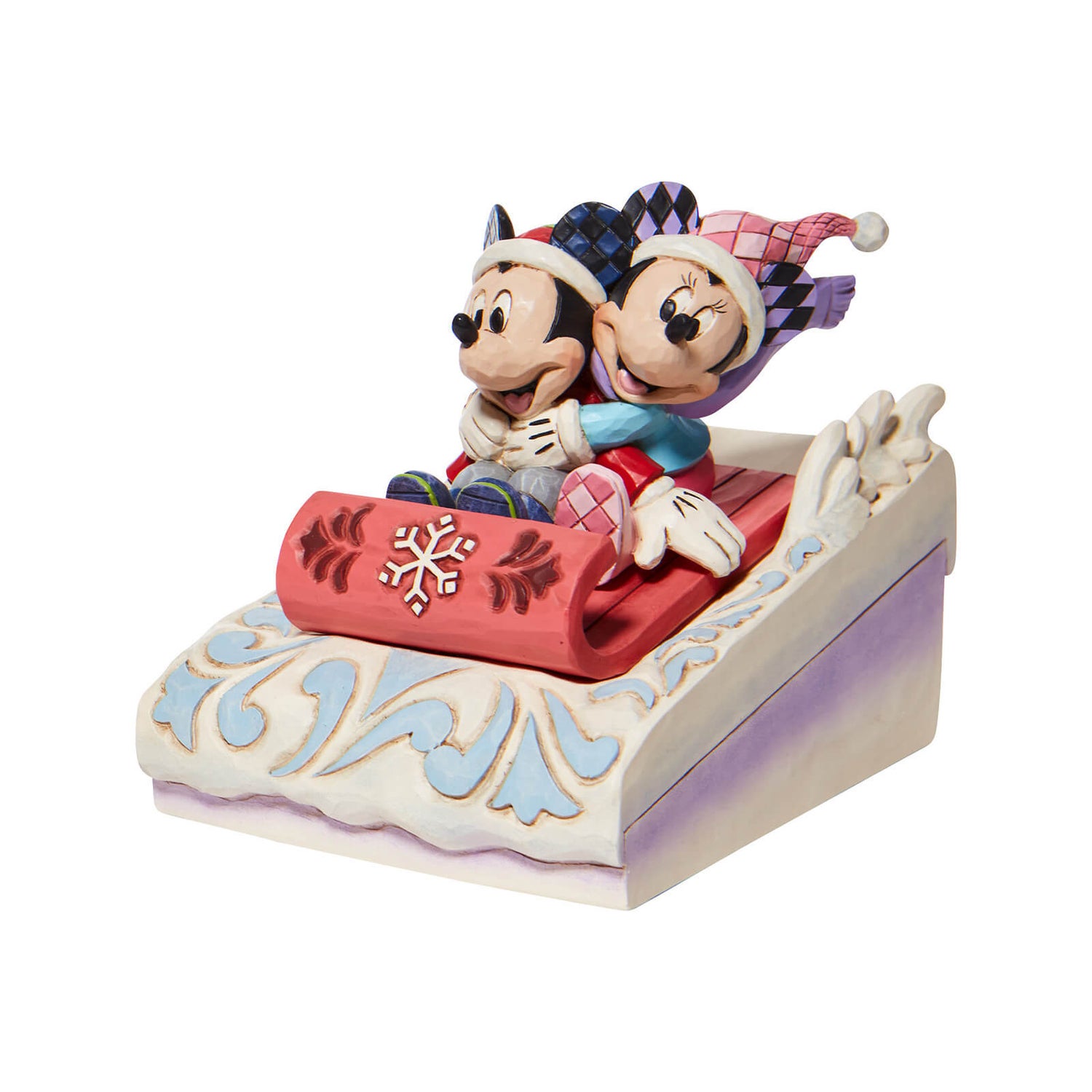 Disney Traditions Mickey & Minnie Sledding