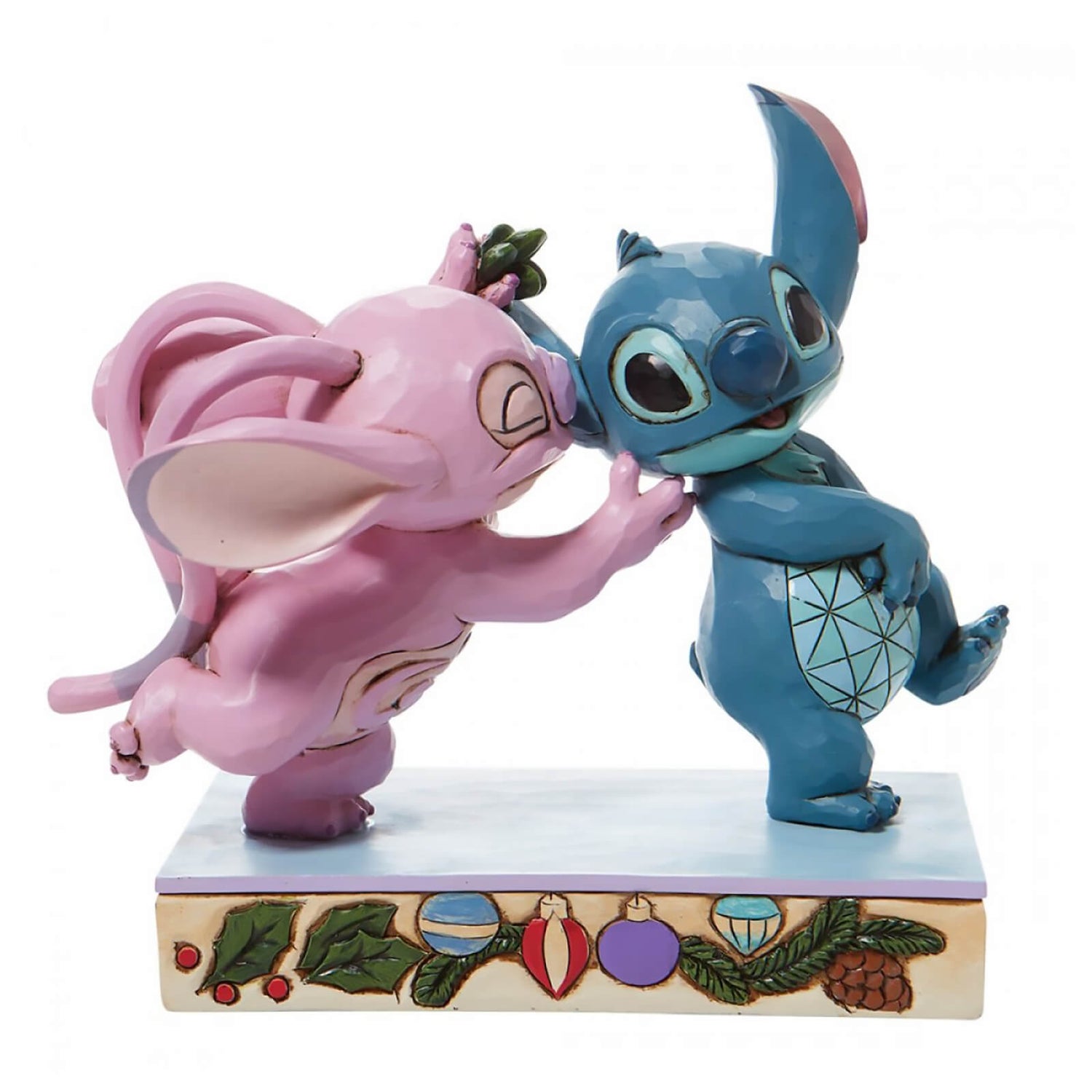 Disney Traditions Stitch & Angel With Mistletoe