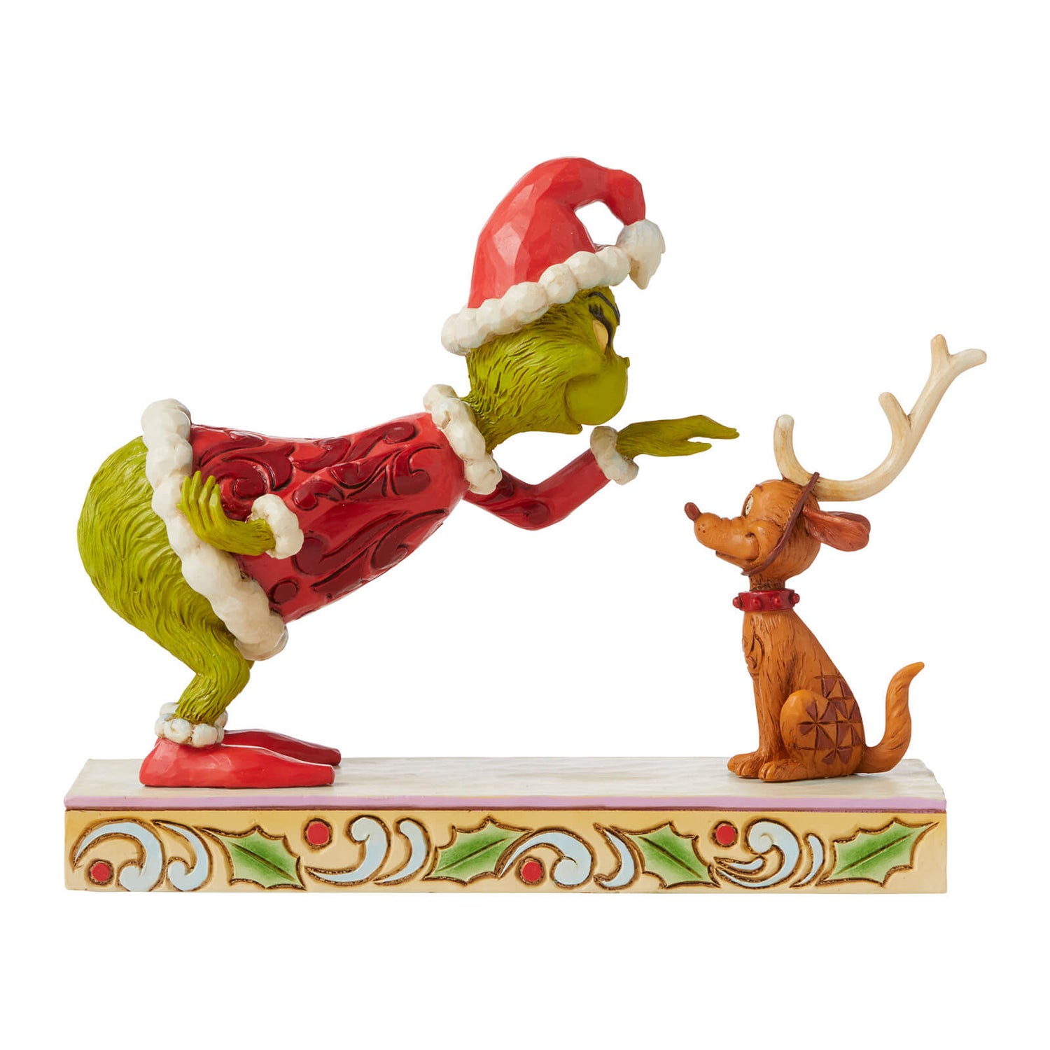 The Grinch By Jim Shore Grinch Patting Max Figurine