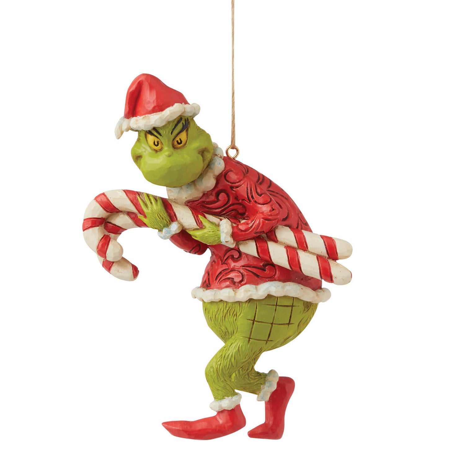 The Grinch By Jim Shore Grinch Stealing Candy Canes Hanging Ornament