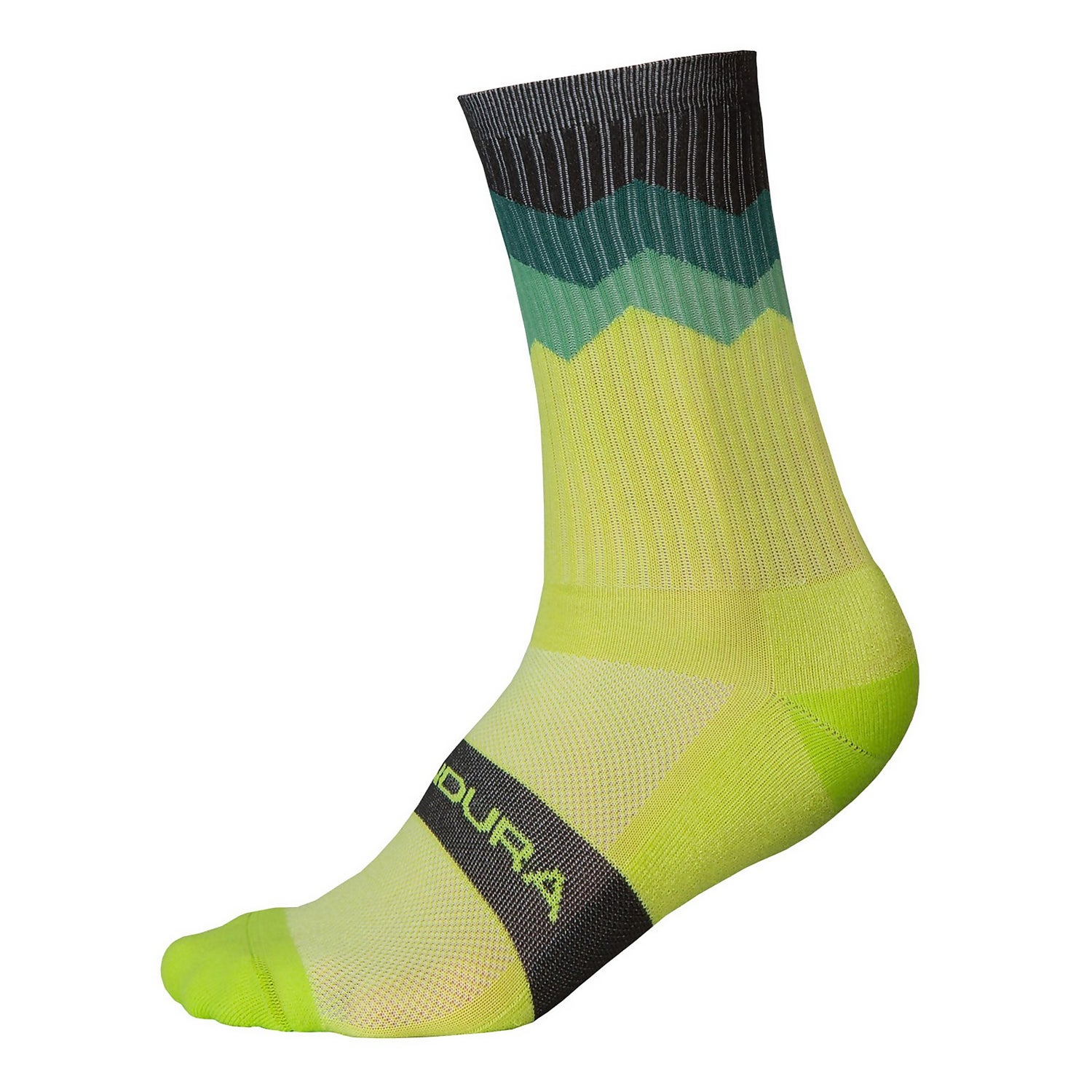 Men's Jagged Sock - Lime Green - S-M