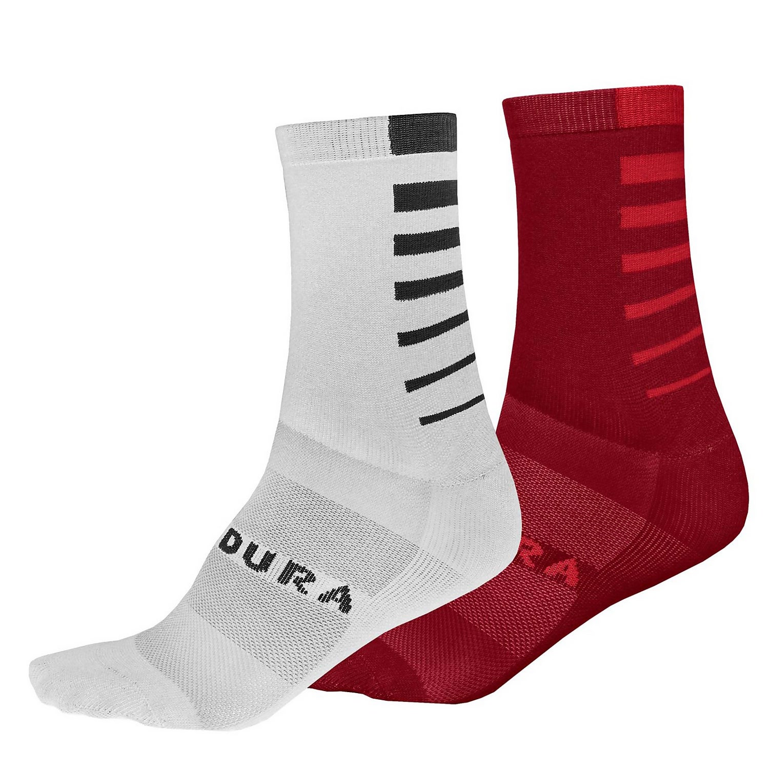 Coolmax® Stripe Socks (Twin Pack) - Rust Red