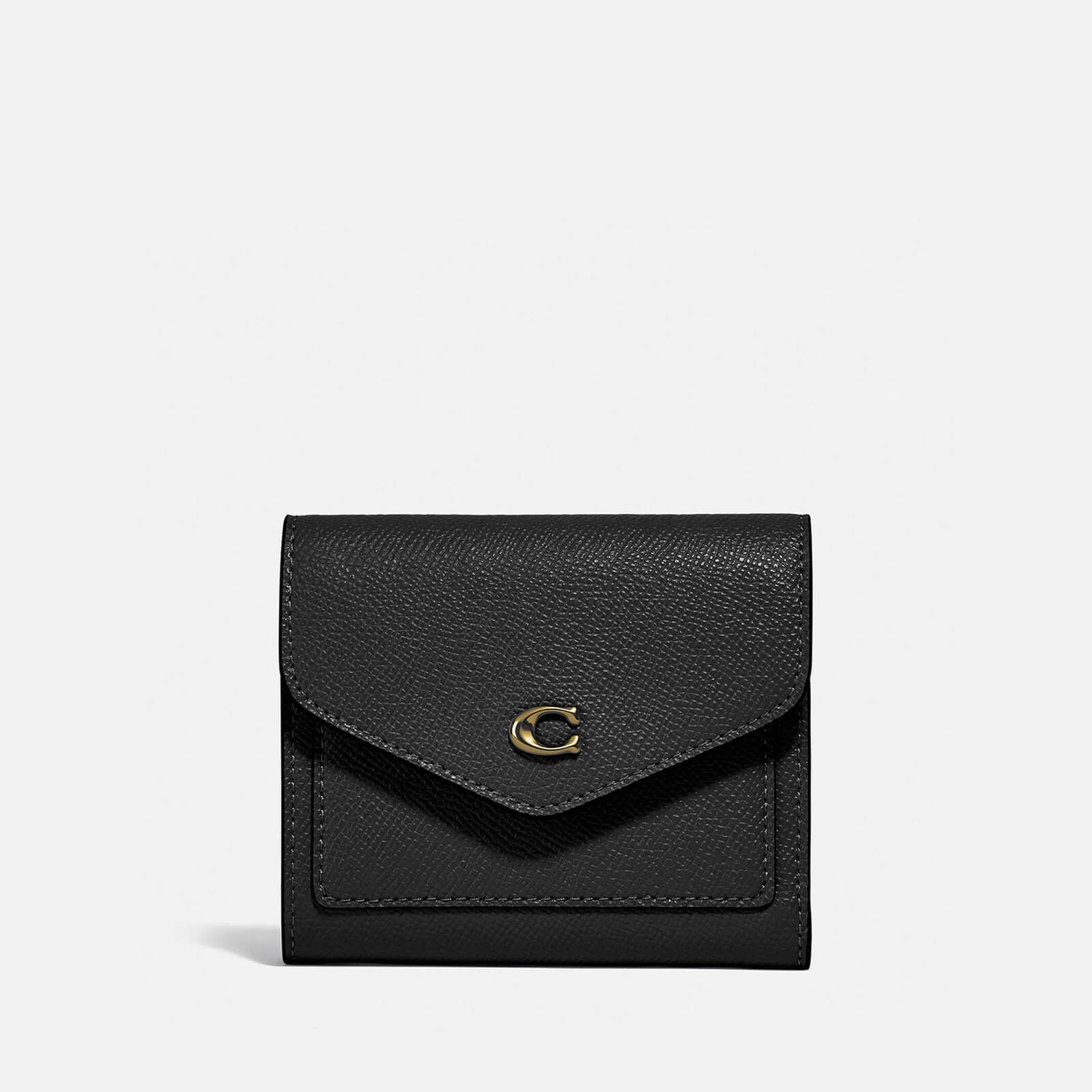 Coach Crossgrain Leather Small Wallet - Black