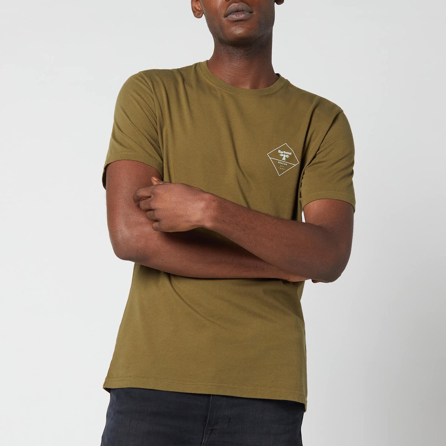 Barbour Beacon Men's Box Logo T-Shirt - Uniform Green - S