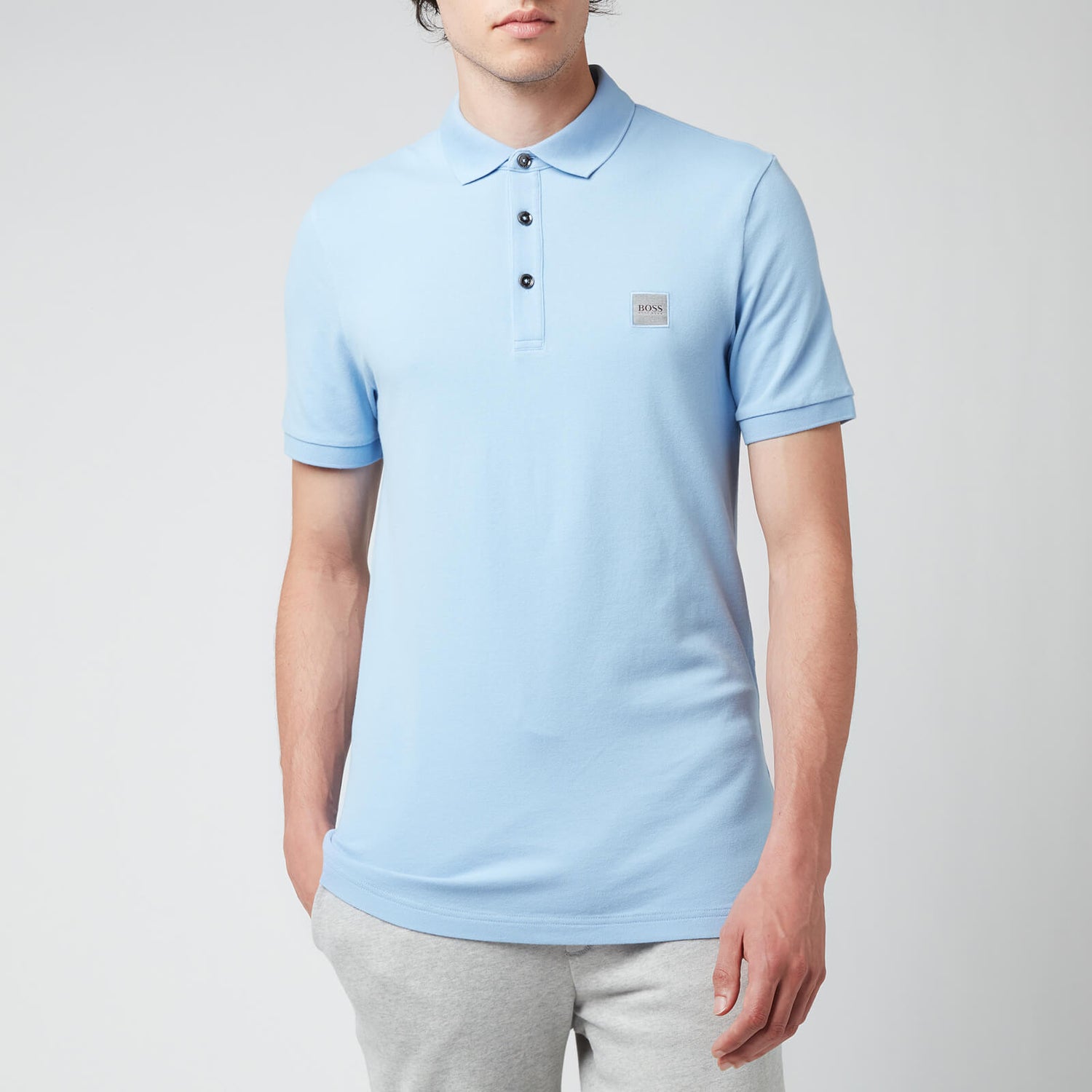 BOSS Orange Men's Washed Pique Polo Shirt - Open Blue