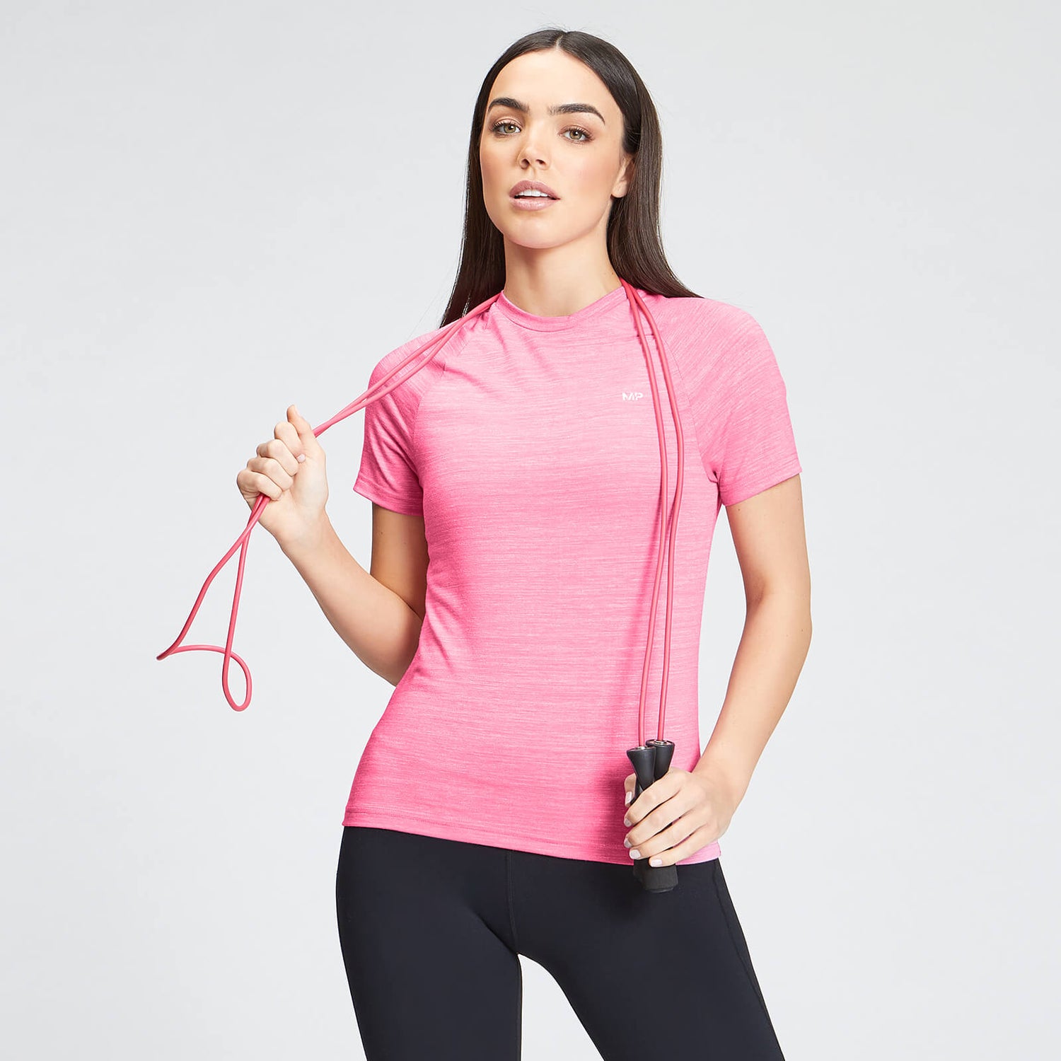 MP Women's Performance Training T-Shirt - Candyfloss Marl with White Fleck - XS