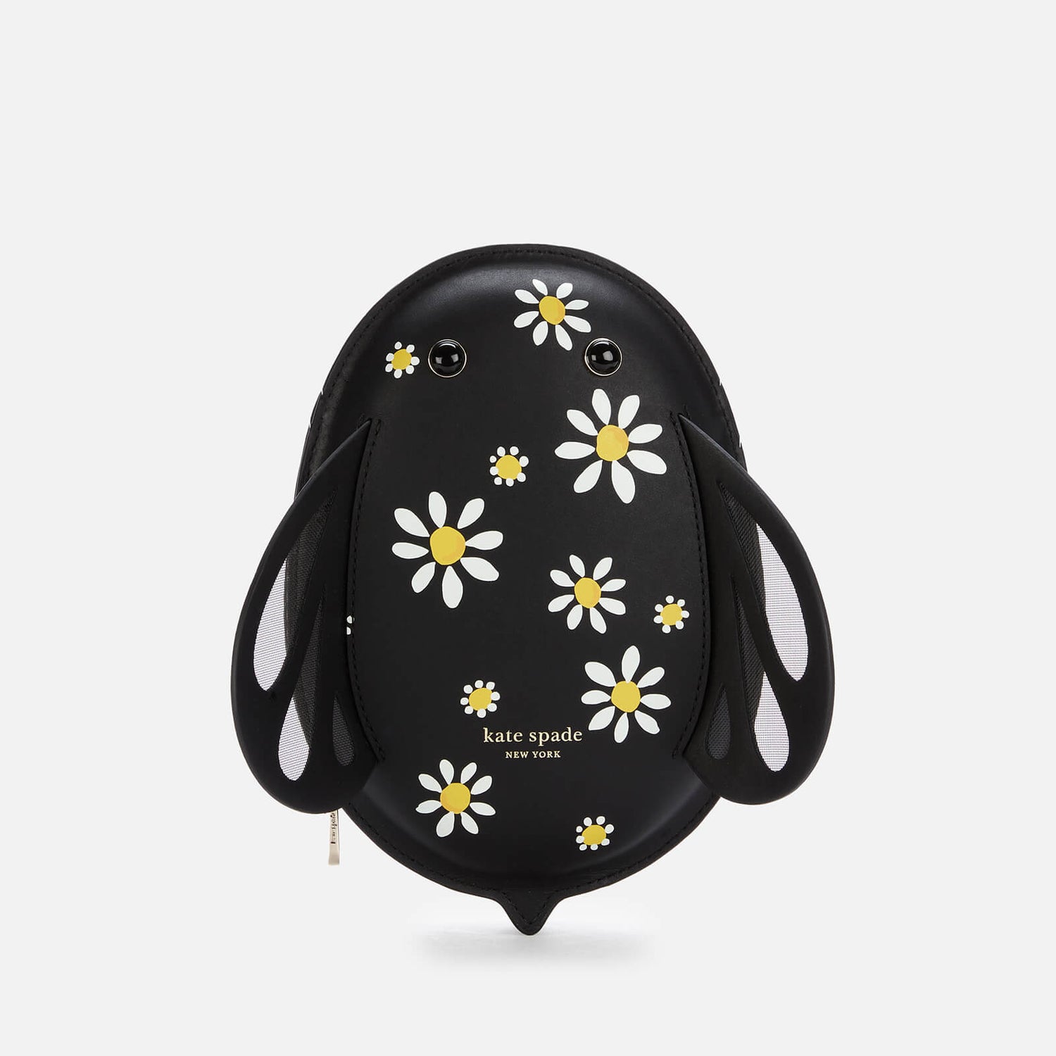 Kate Spade Black Buzz Leather Daisy Bumblebee Bee Crossbody Bag