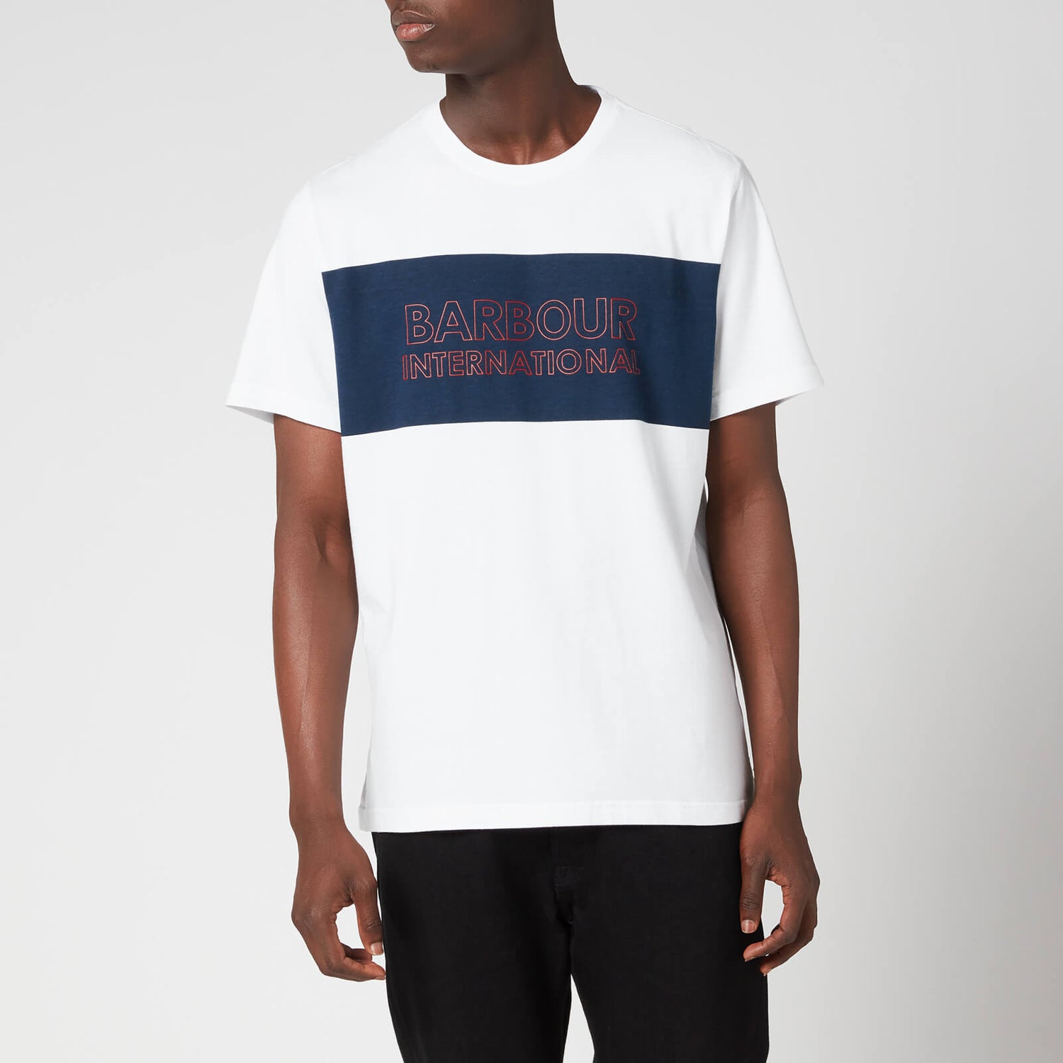 Barbour International Men's Panel Logo T-Shirt - White