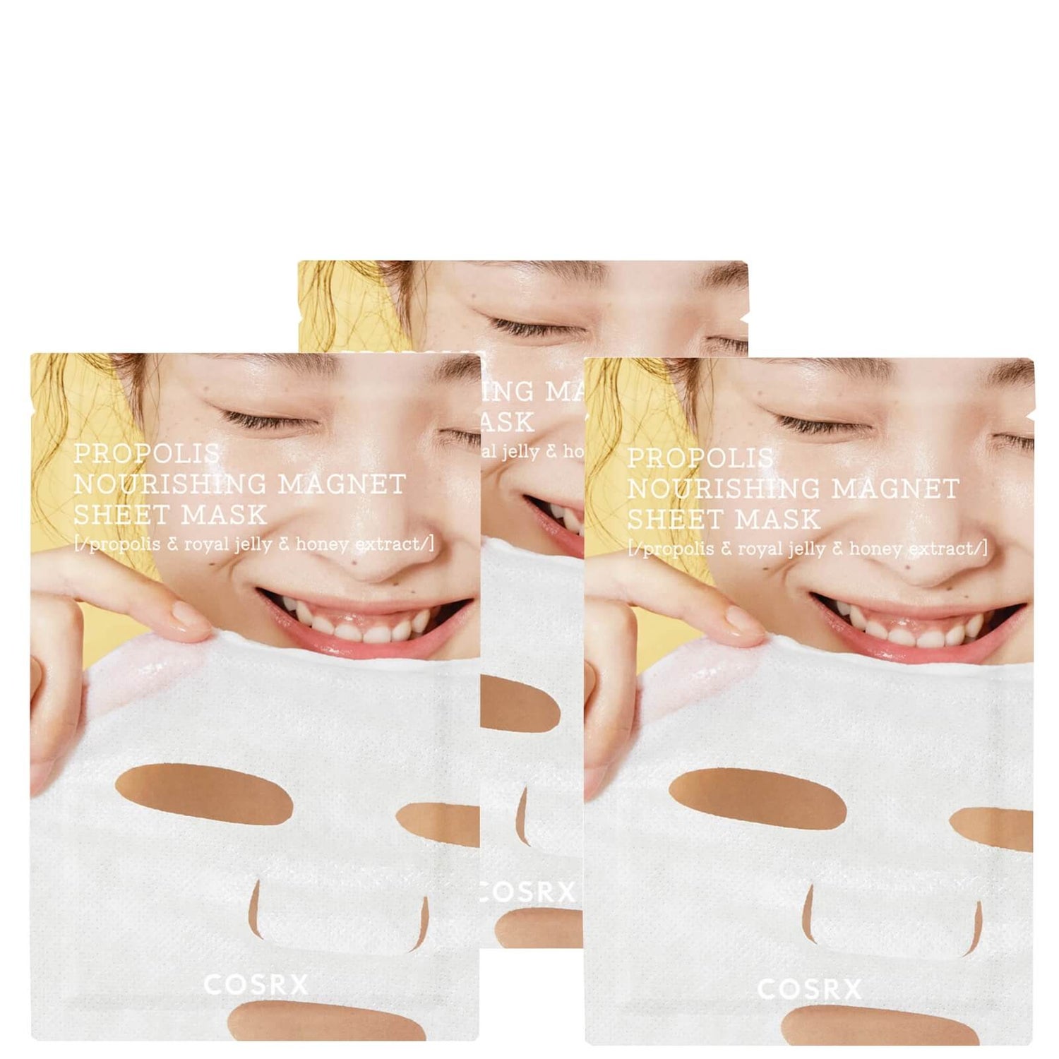 COSRX Full Fit Propolis Nourishing Magnet Sheet Mask (set van 3)