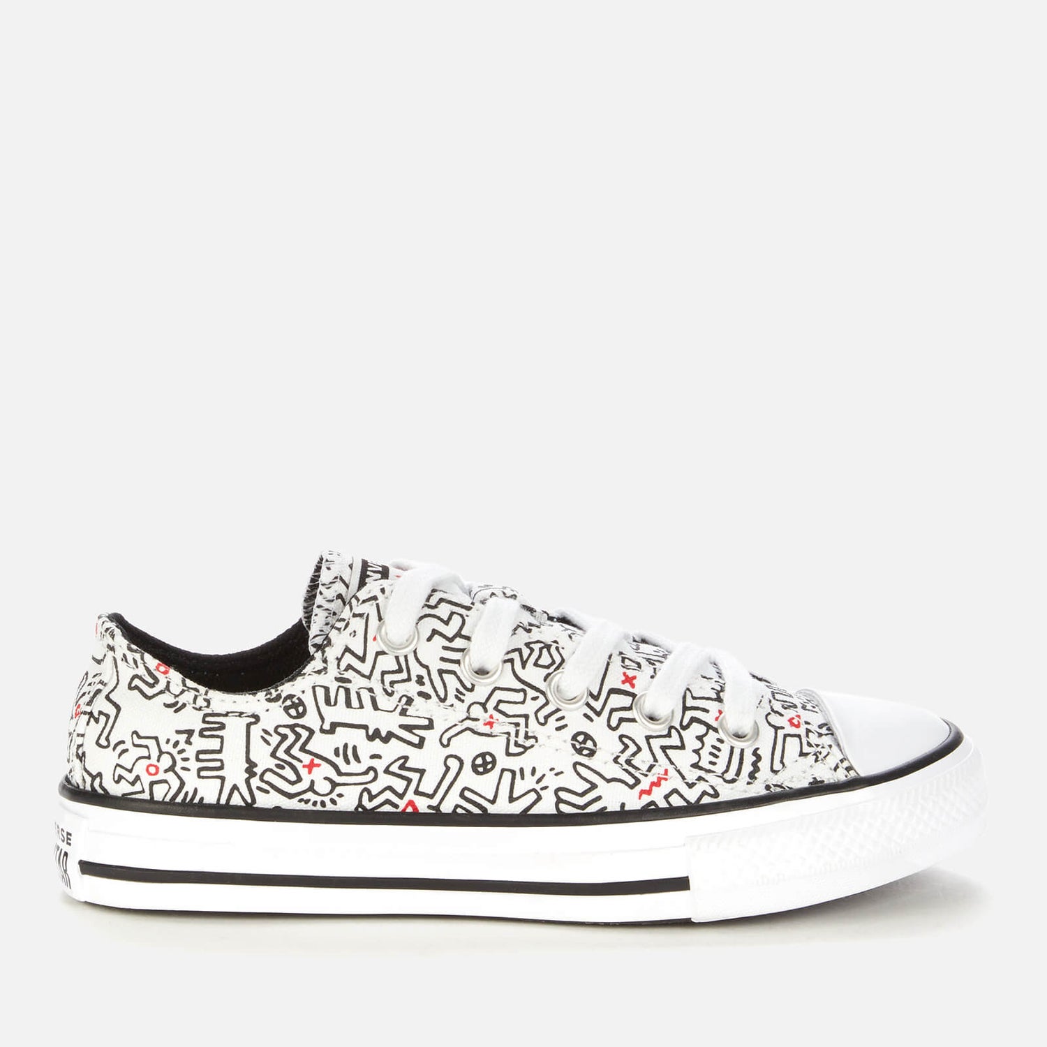 Converse Kids' Keith Haring Chuck Taylor All Star Ox Trainers - White/Black/Red