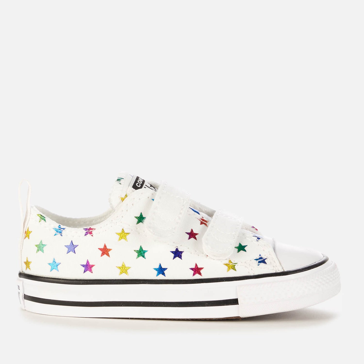 Converse Toddlers' Chuck Taylor All Star Velcro Archive Foil Star Print Ox Trainers - Foil Star