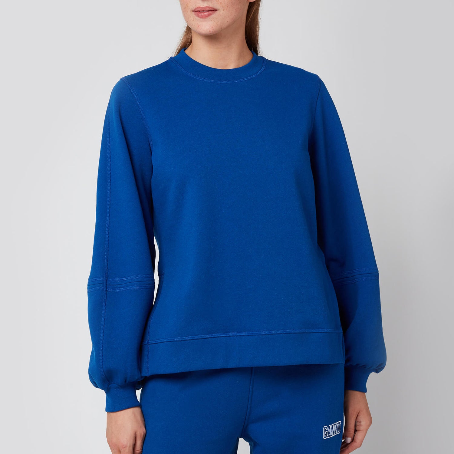 Ganni Women's Puff Sleeve Sweatshirt - Daphine