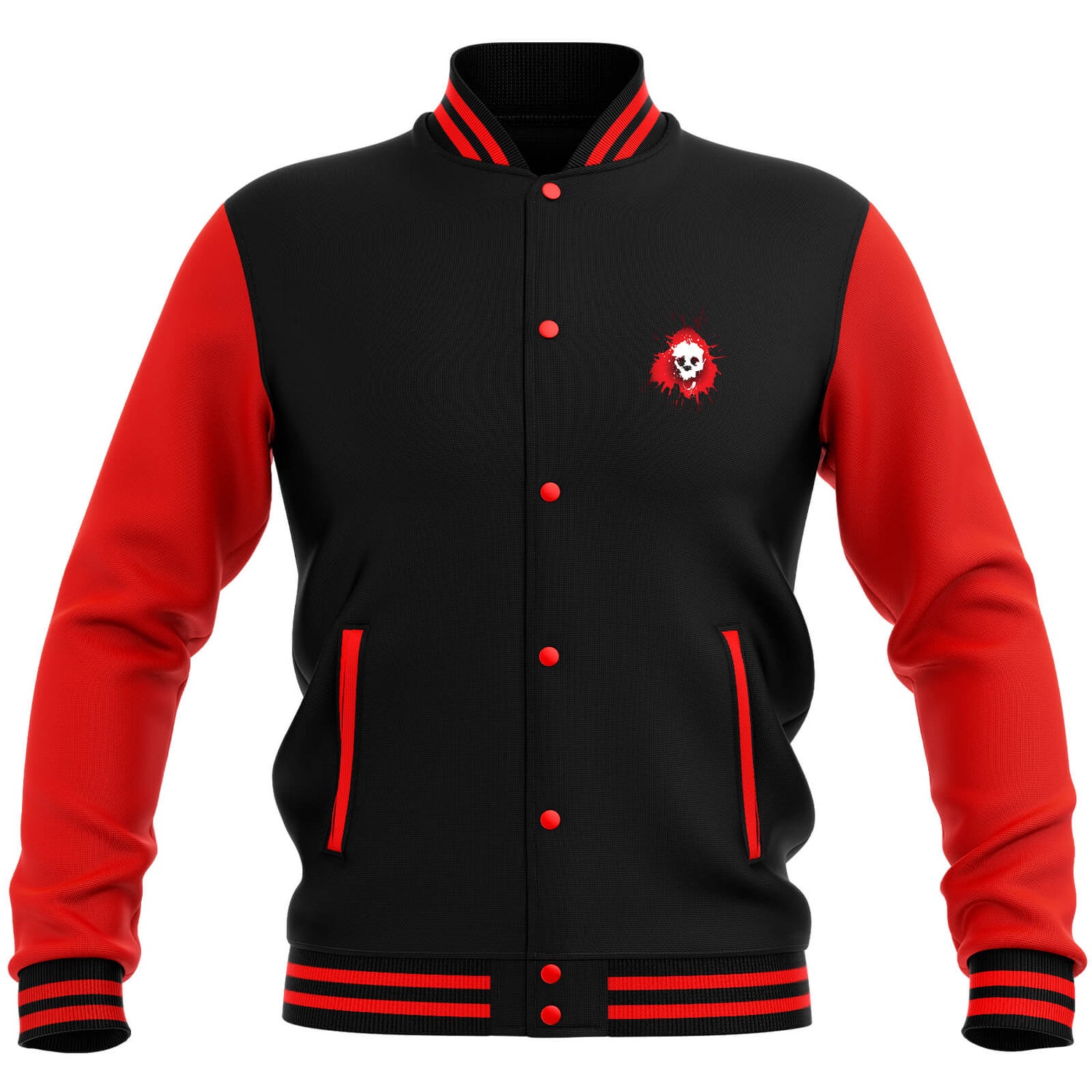 Grimmfest Logo Varsity Jacket - Red/Black