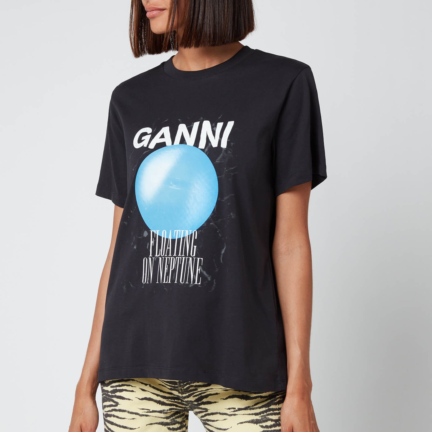 Ganni Women's Floating On Neptune T-Shirt - Phantom