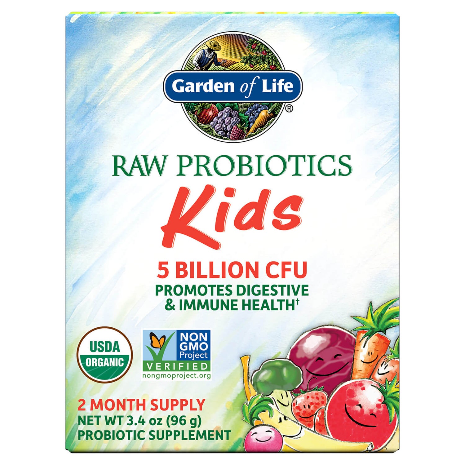 Organic Raw Probiotics Kids 5 Billions CFU
