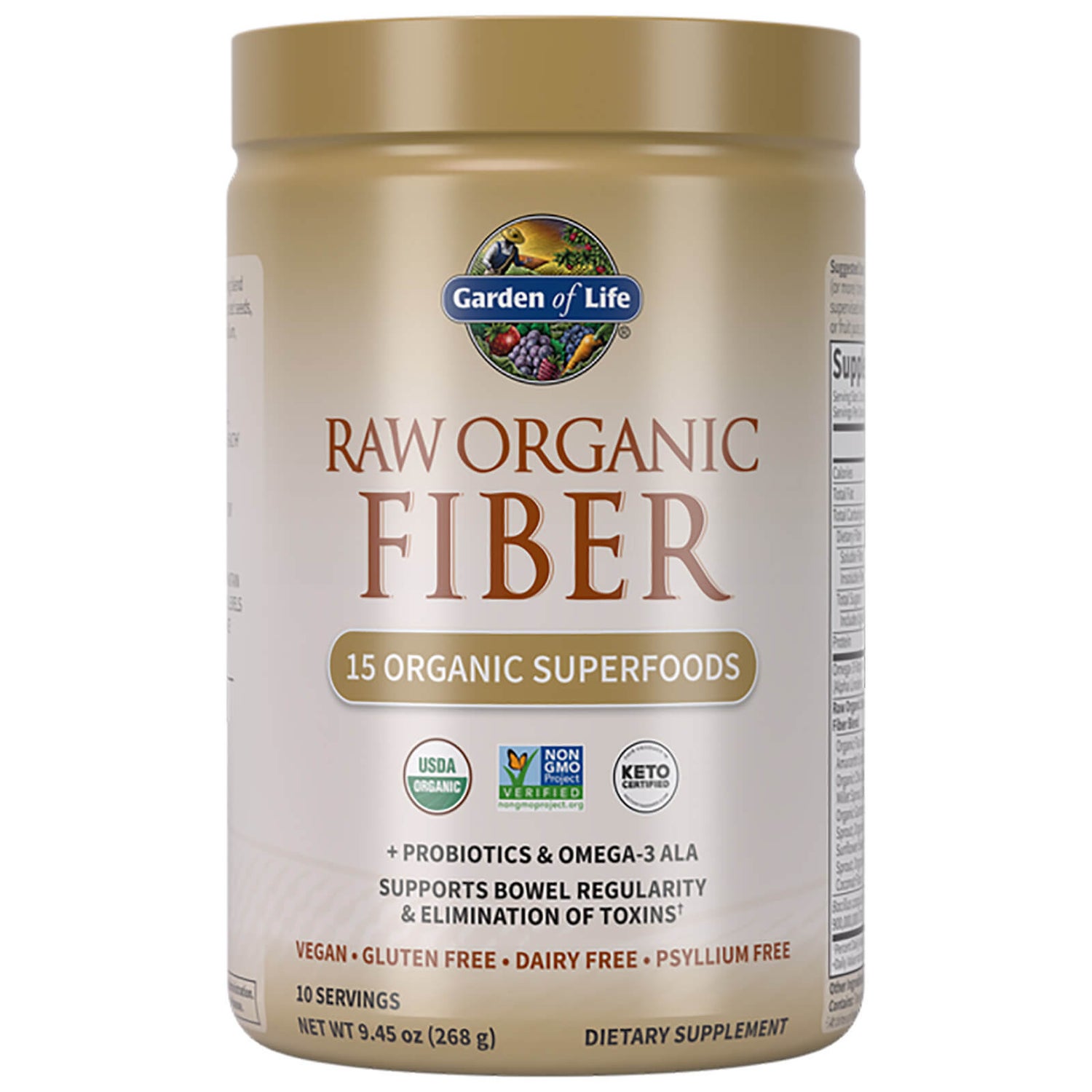 Raw Fiber 未加工纖維－15 種有機超級食物－268 公克粉末