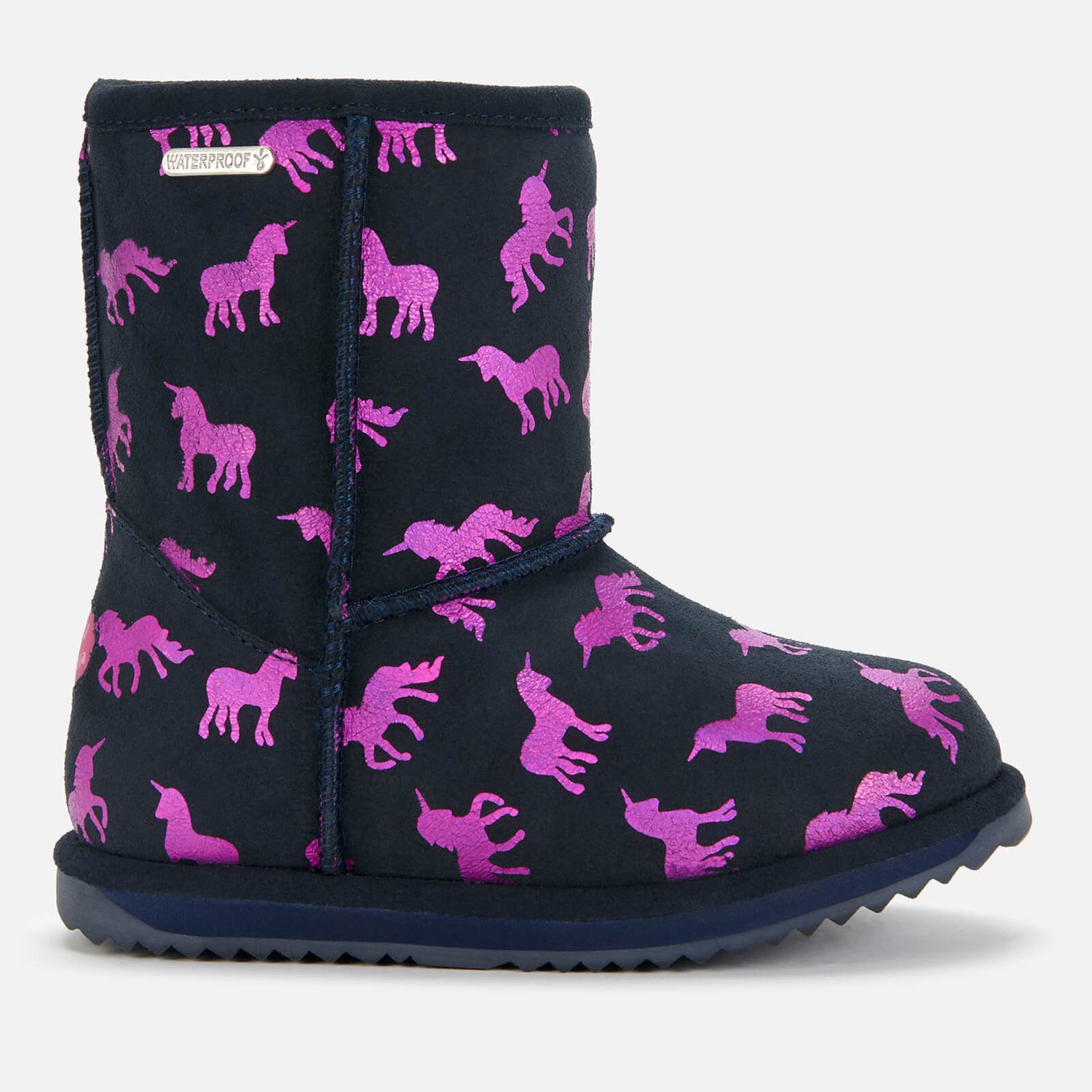 EMU Australia Kids' Rainbow Unicorn Brumby Waterproof Boots - Deep Pink & Midnight