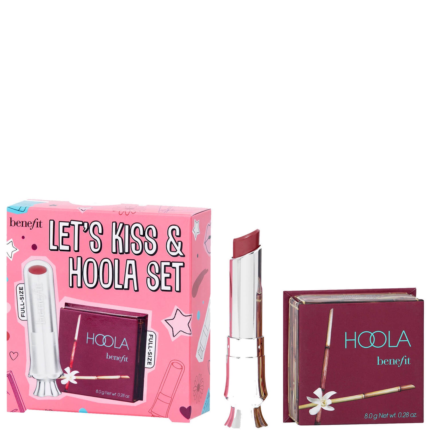 benefit Lets Kiss and Hoola Colour Lip Balm and Matte Bronzer Duo (Worth £46.00)