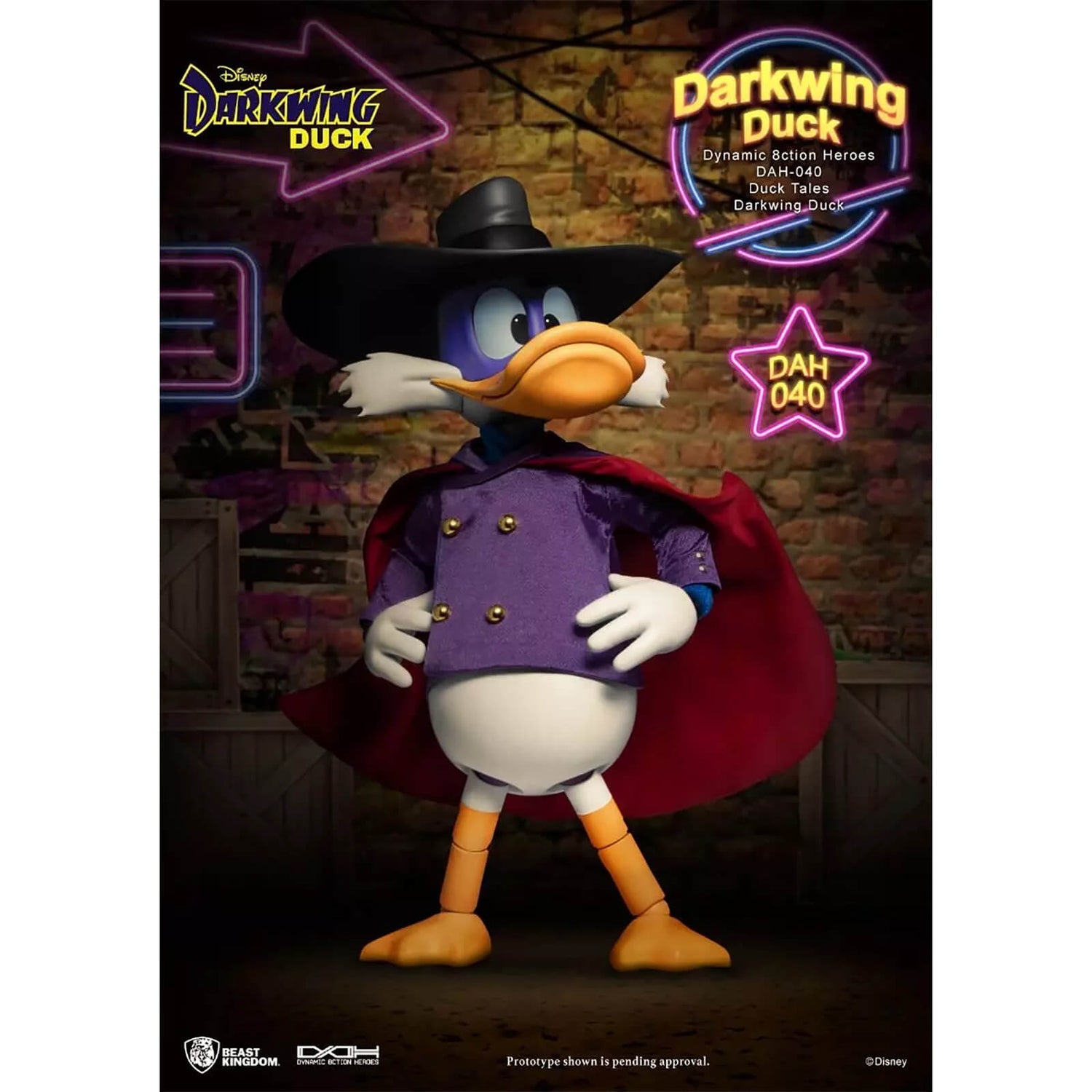 Beast Kingdom Duck Tales Dynamic 8ction Heroes Figure - Darkwing Duck