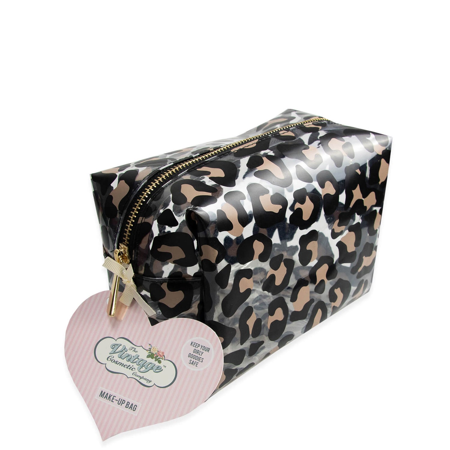 The Vintage Cosmetic Company Makeup Bag - Leopard Print | Free US Shipping  | lookfantastic