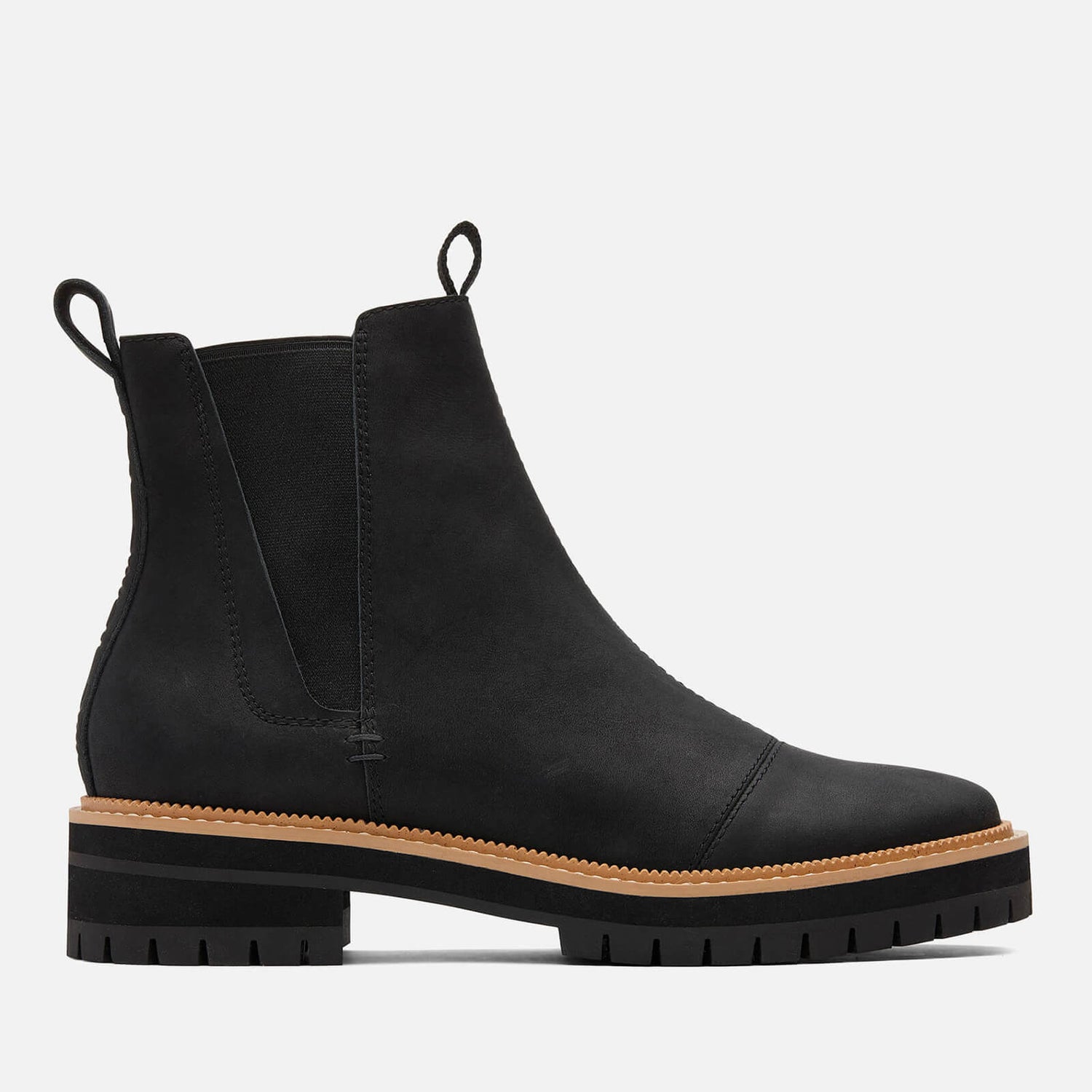 TOMS Women's Dakota Water Resistant Leather Chelsea Boots - Black - UK 5